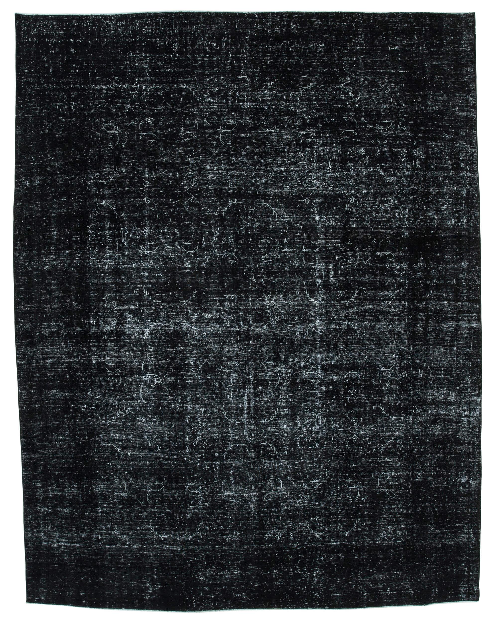 9 x 12 Black Overdyed Large Area Rug - 436