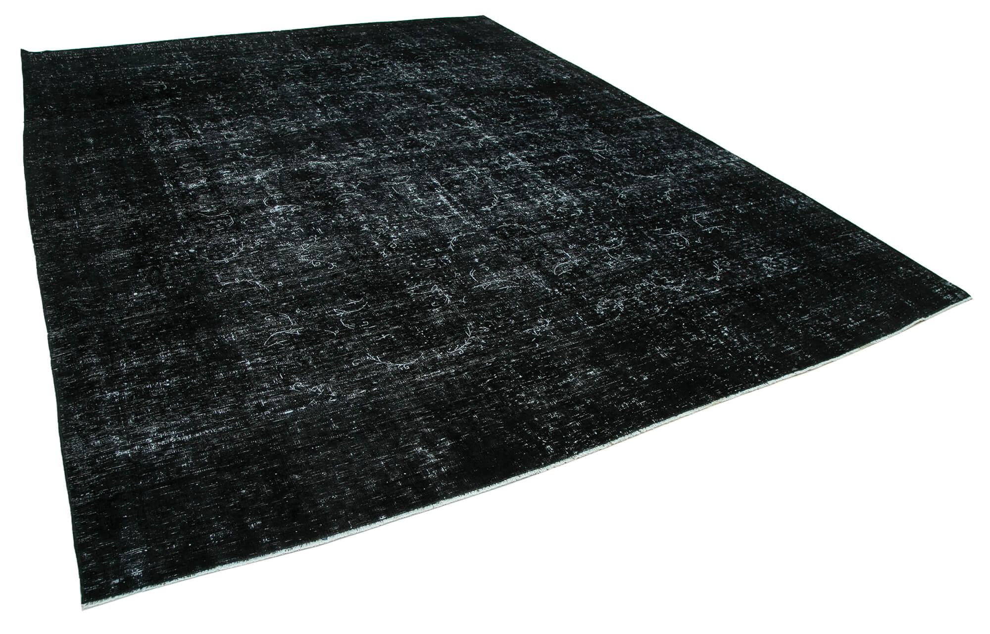 9 x 12 Black Overdyed Large Area Rug - 436