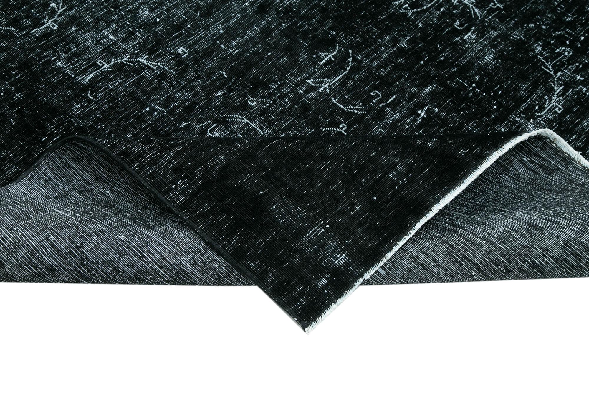 9 x 12 Black Overdyed Large Area Rug - 436