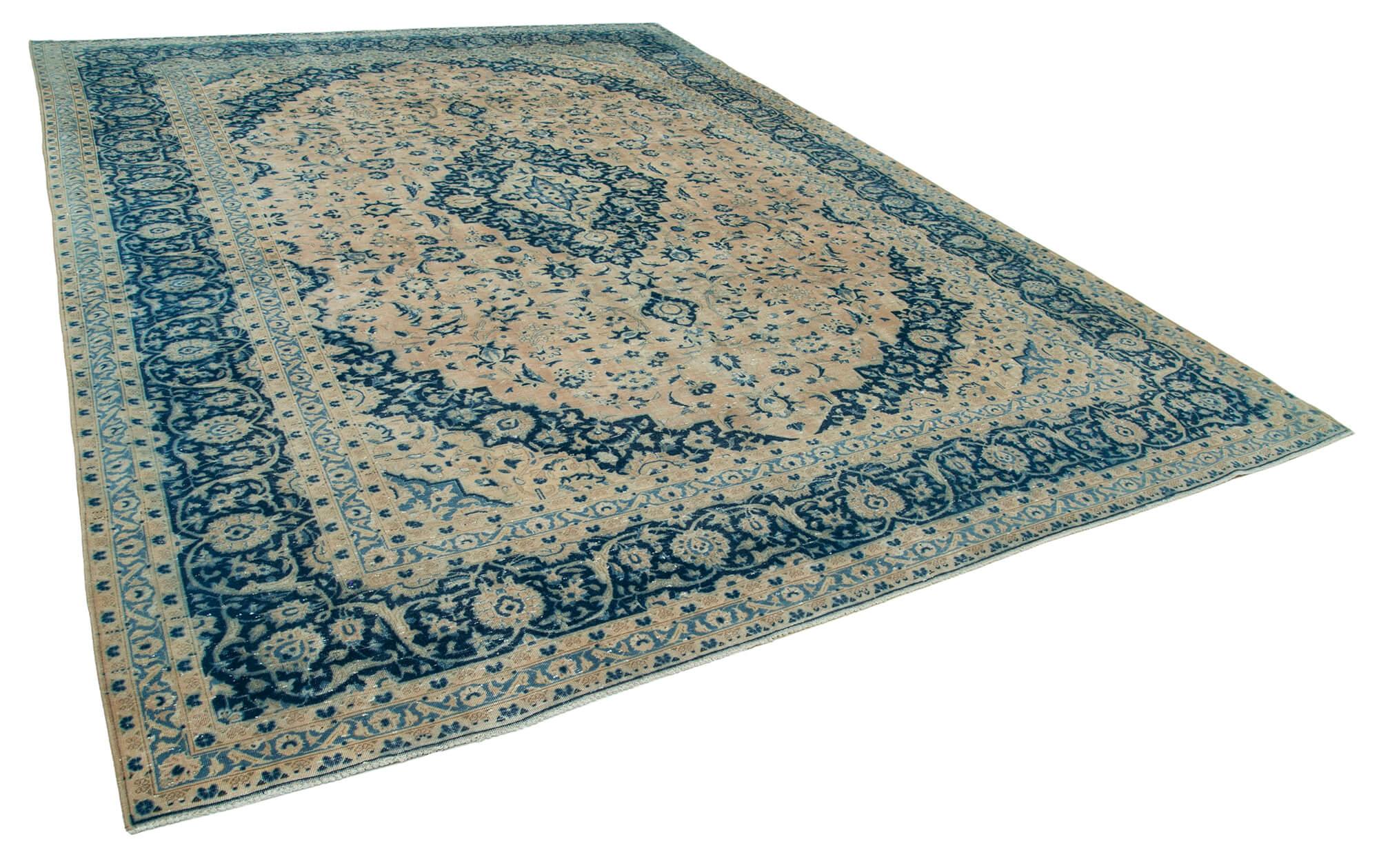 10 x 14 Beige Vintage Large Area Rug - 442