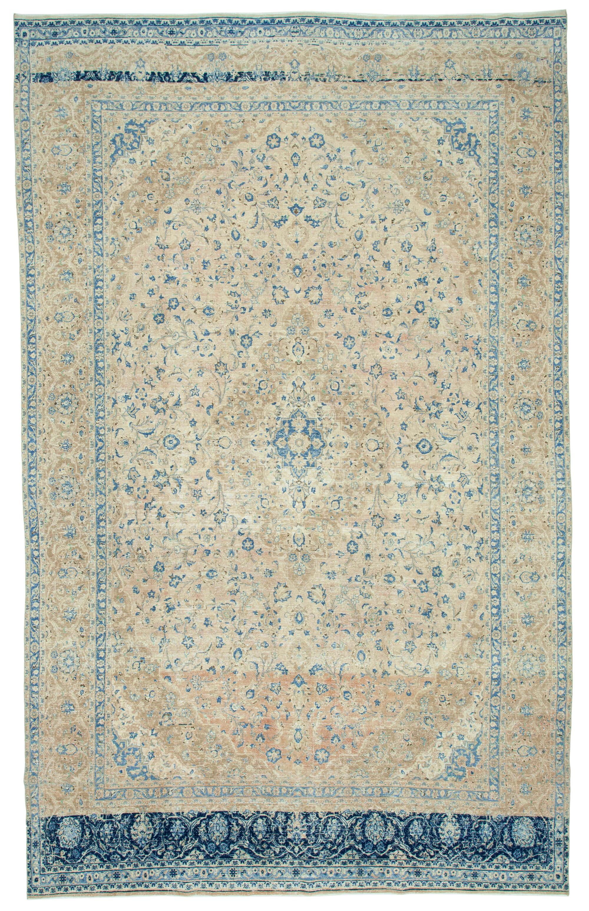 9 x 15 Beige Vintage Large Area Rug - 443