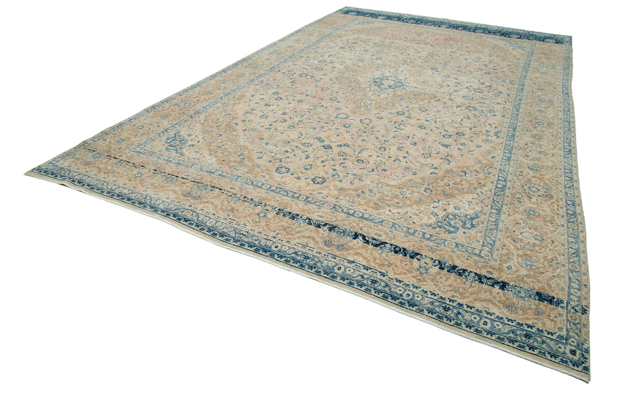 9 x 15 Beige Vintage Large Area Rug - 443