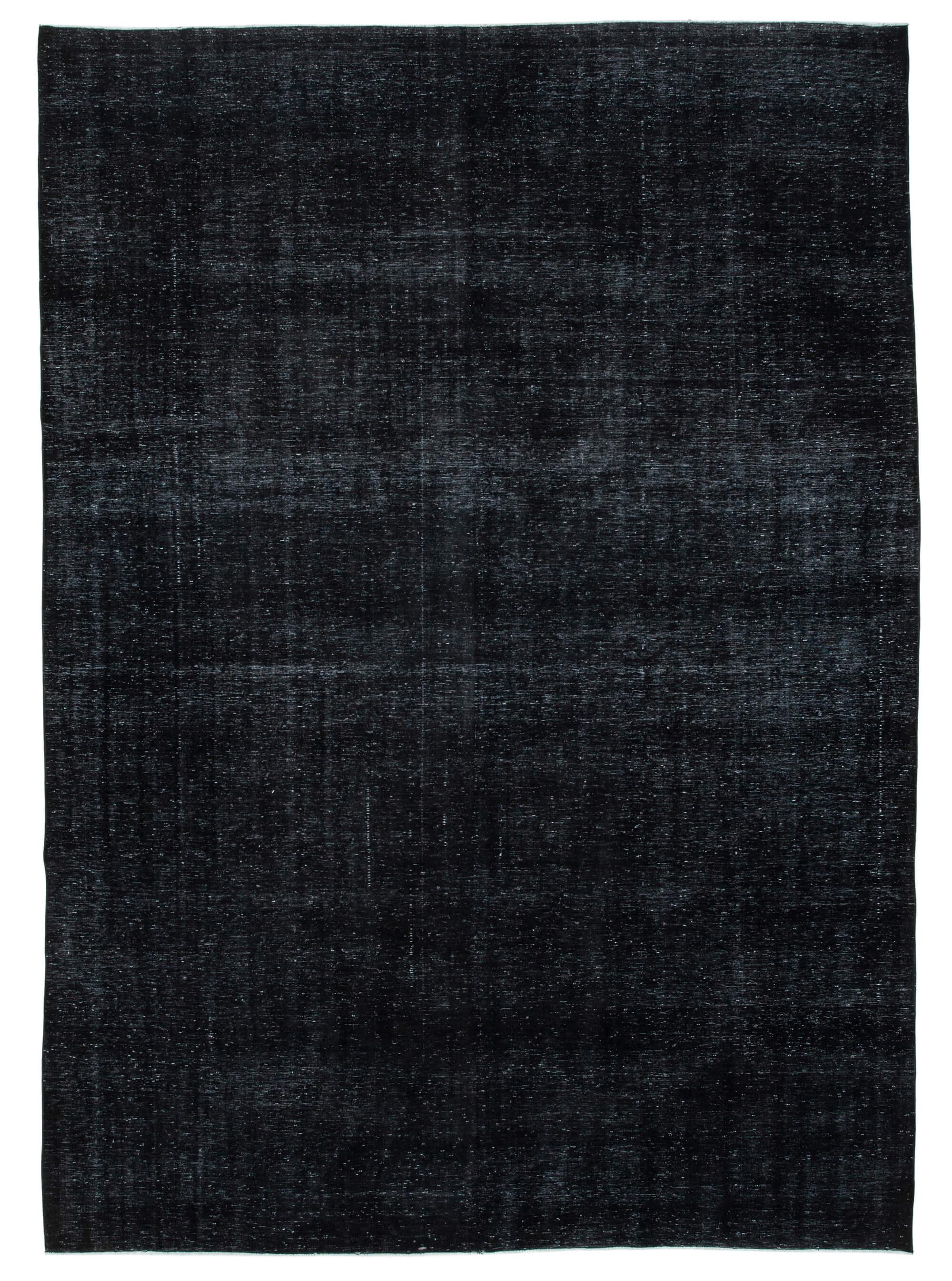 10 x 14 Black Overdyed Large Area Rug - 446