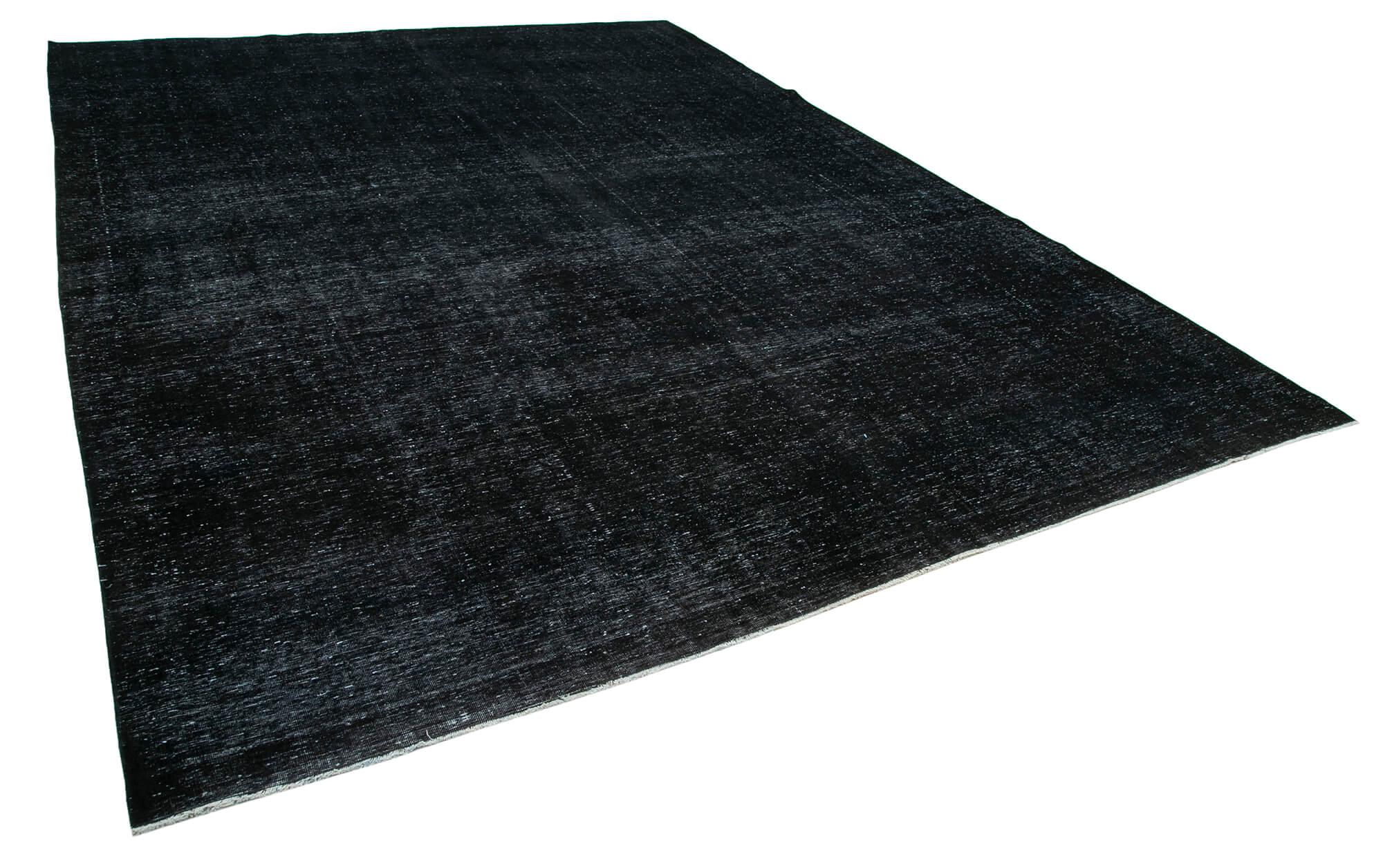 10 x 14 Black Overdyed Large Area Rug - 446