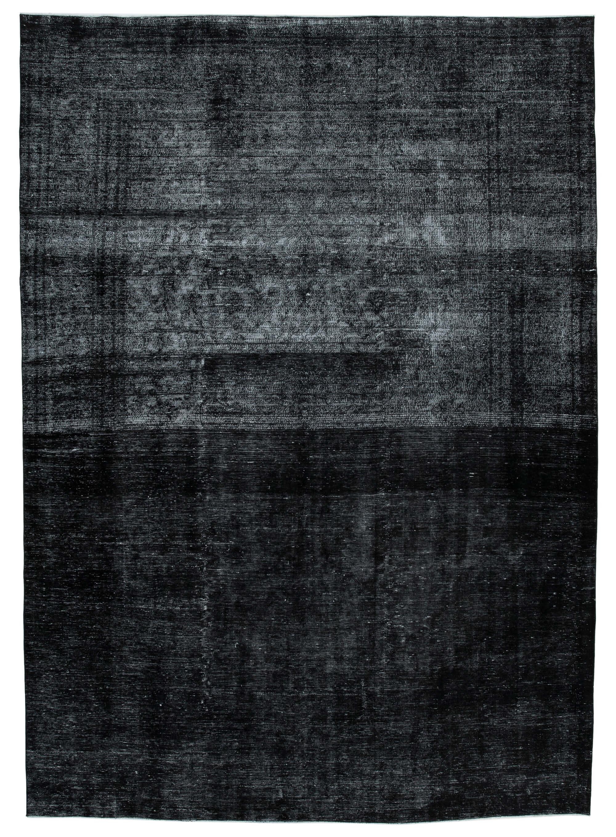 9 x 13 Black Overdyed Large Area Rug - 447