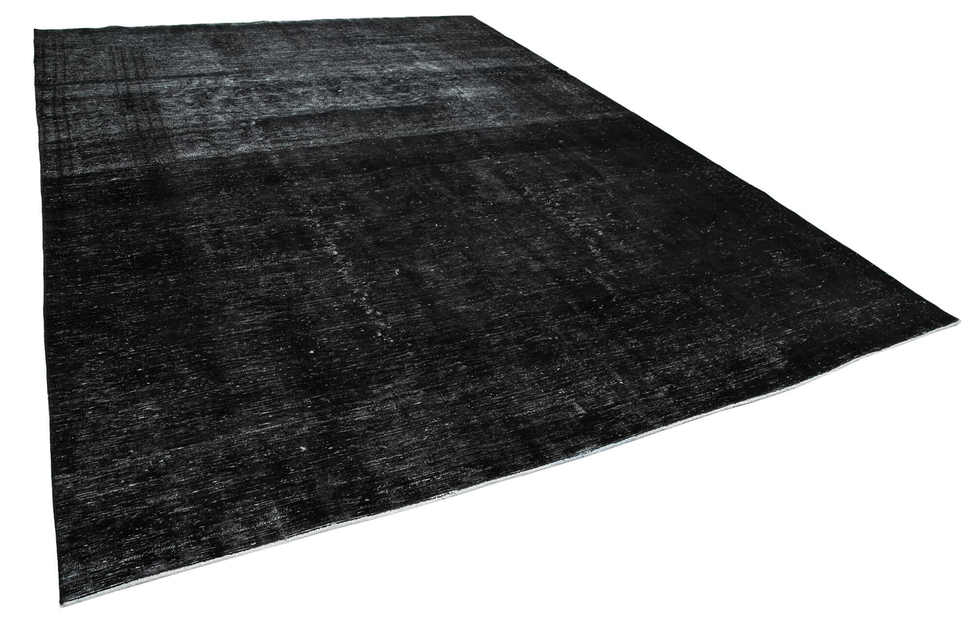 9 x 13 Black Overdyed Large Area Rug - 447