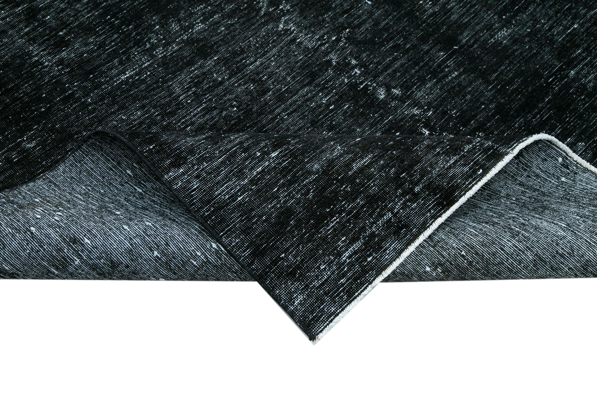 9 x 13 Black Overdyed Large Area Rug - 447