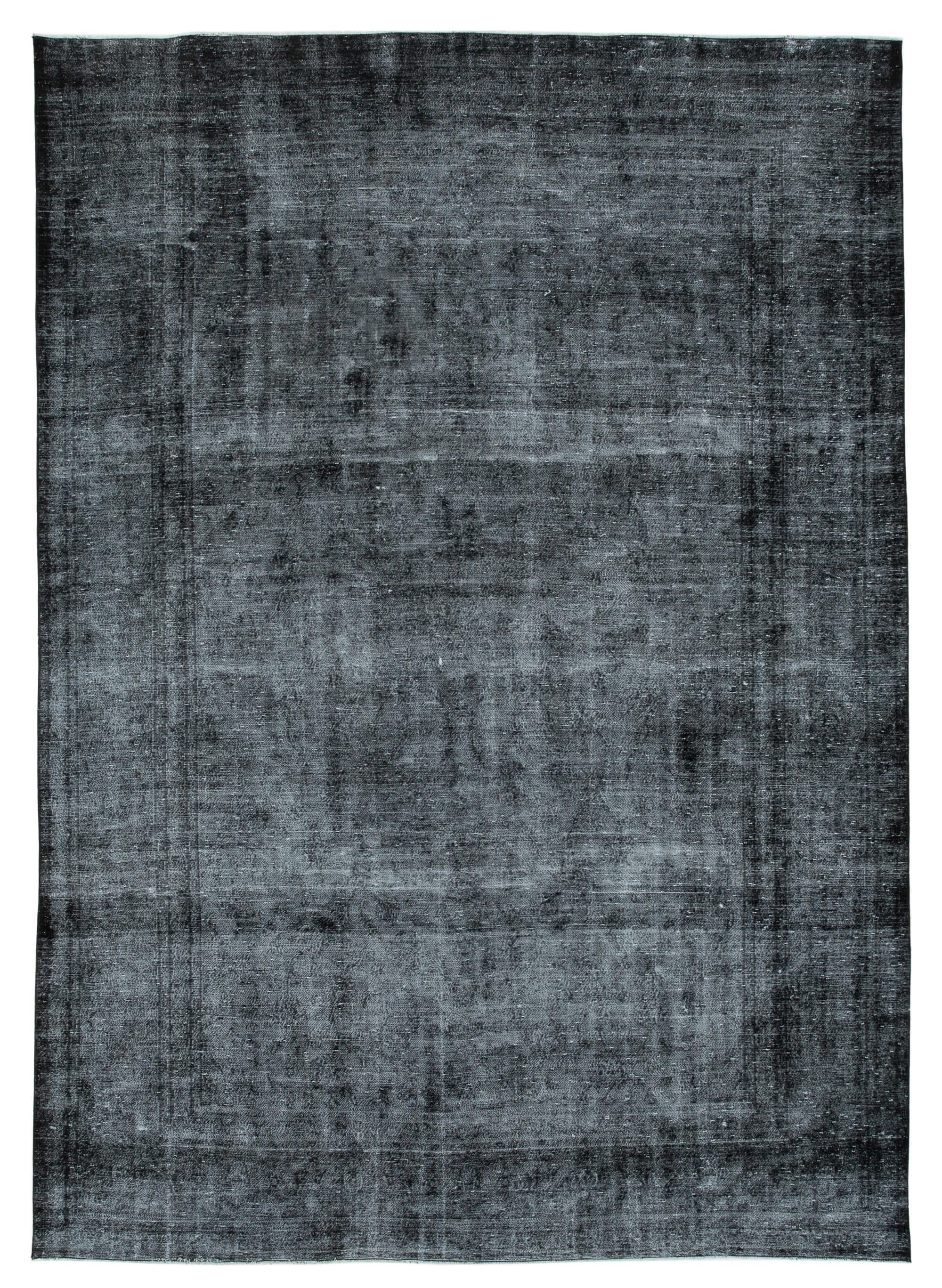 9 x 13 Black Overdyed Large Area Rug - 448