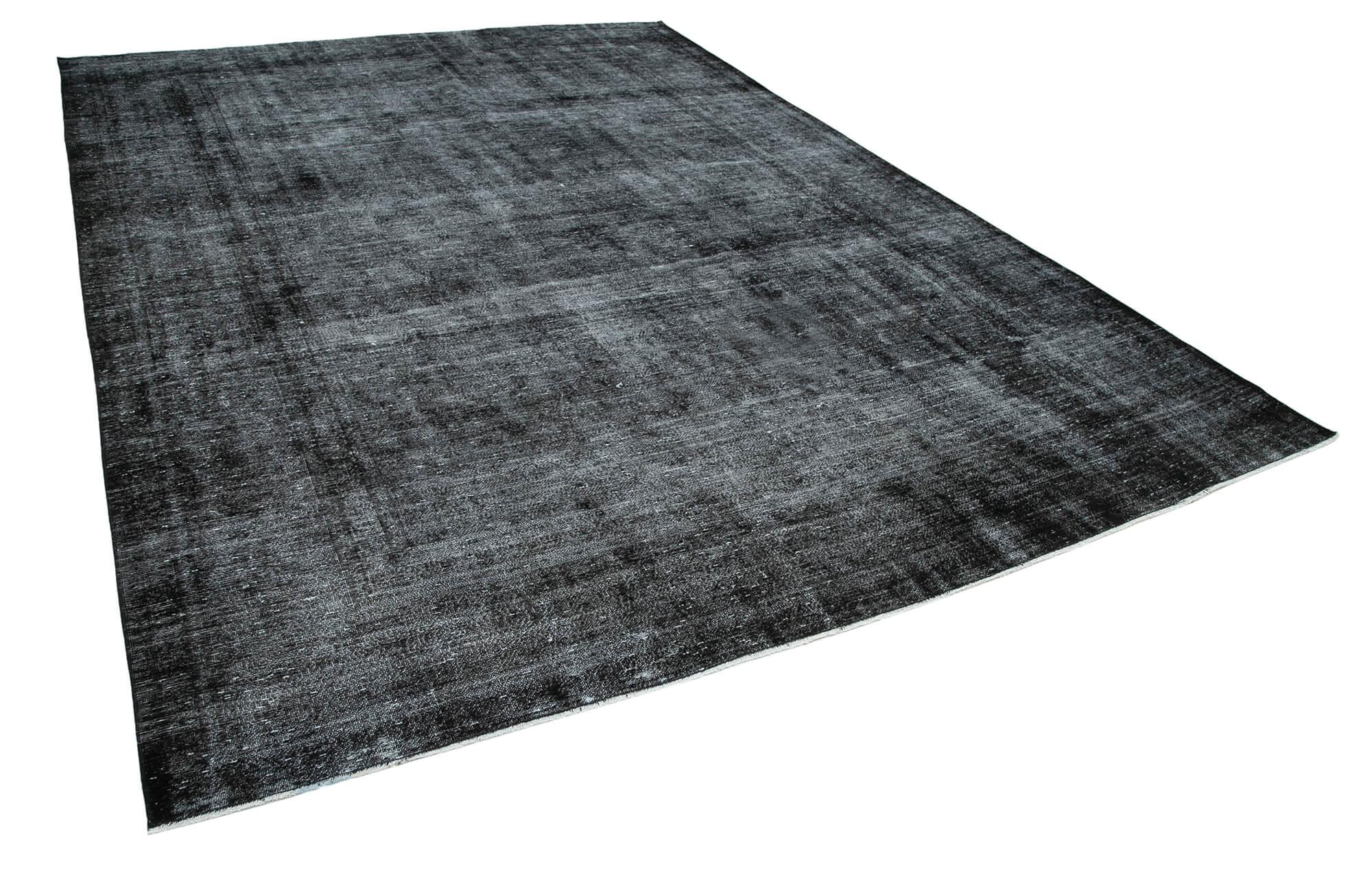 9 x 13 Black Overdyed Large Area Rug - 448