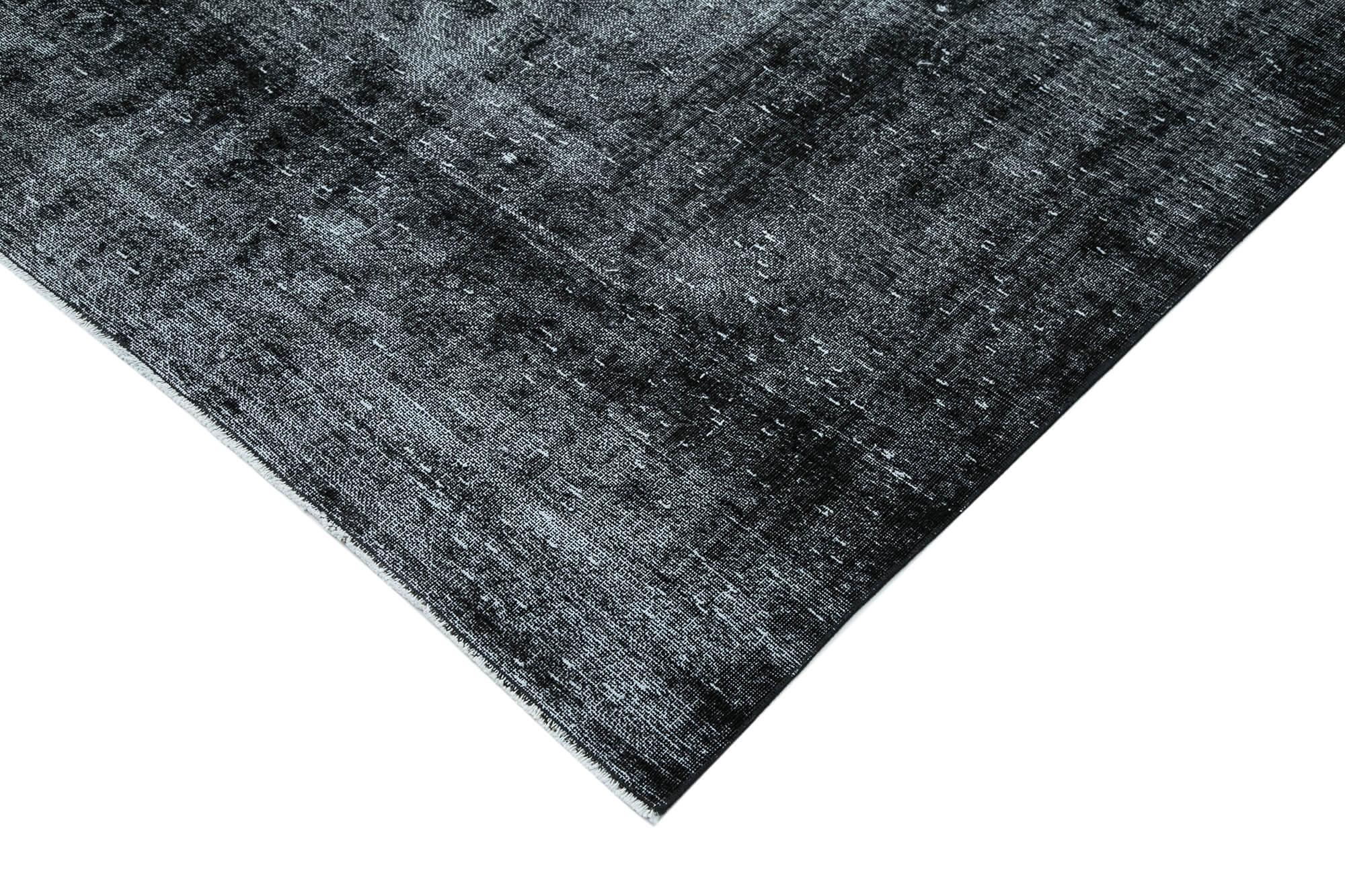 9 x 13 Black Overdyed Large Area Rug - 448