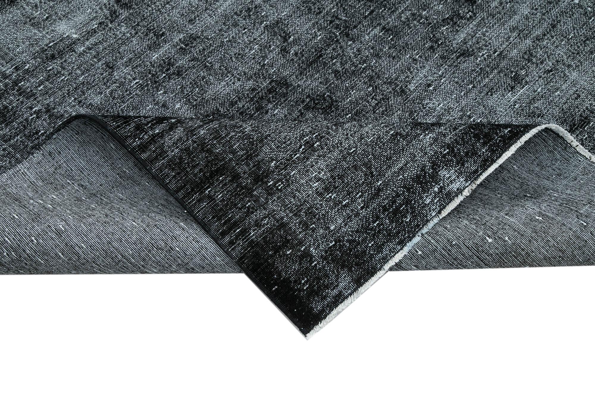 9 x 13 Black Overdyed Large Area Rug - 448