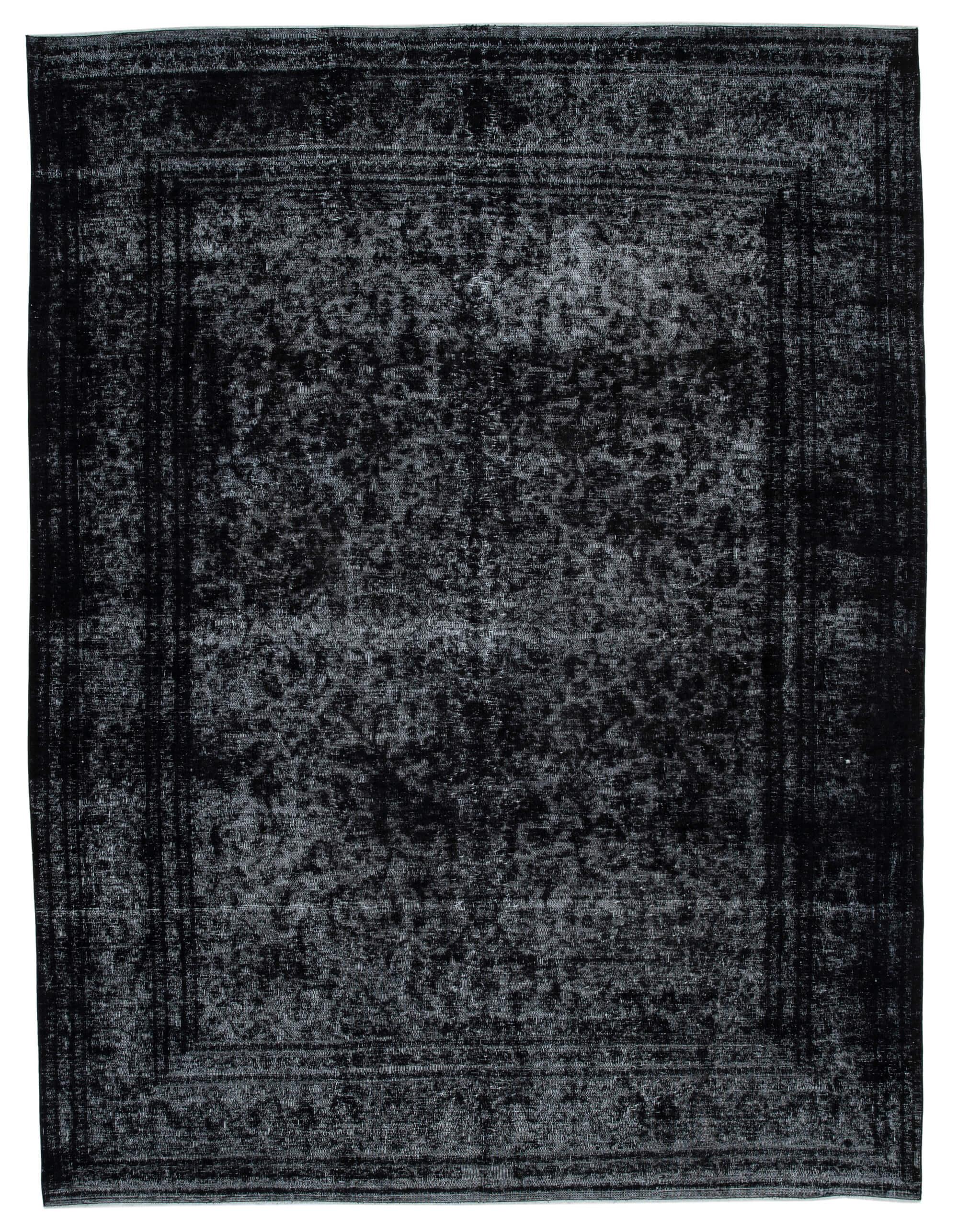 10 x 13 Black Overdyed Large Area Rug - 449