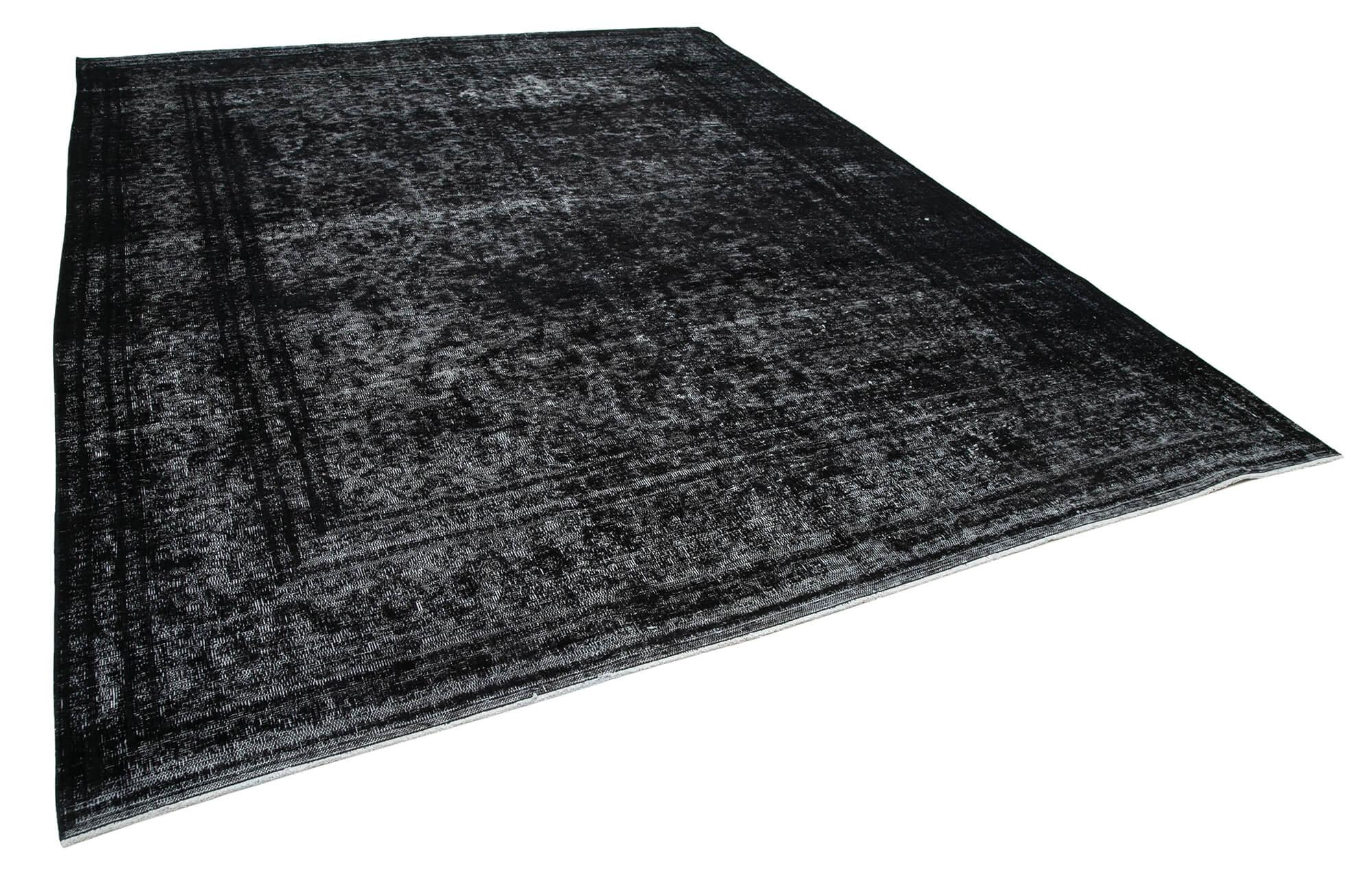 10 x 13 Black Overdyed Large Area Rug - 449