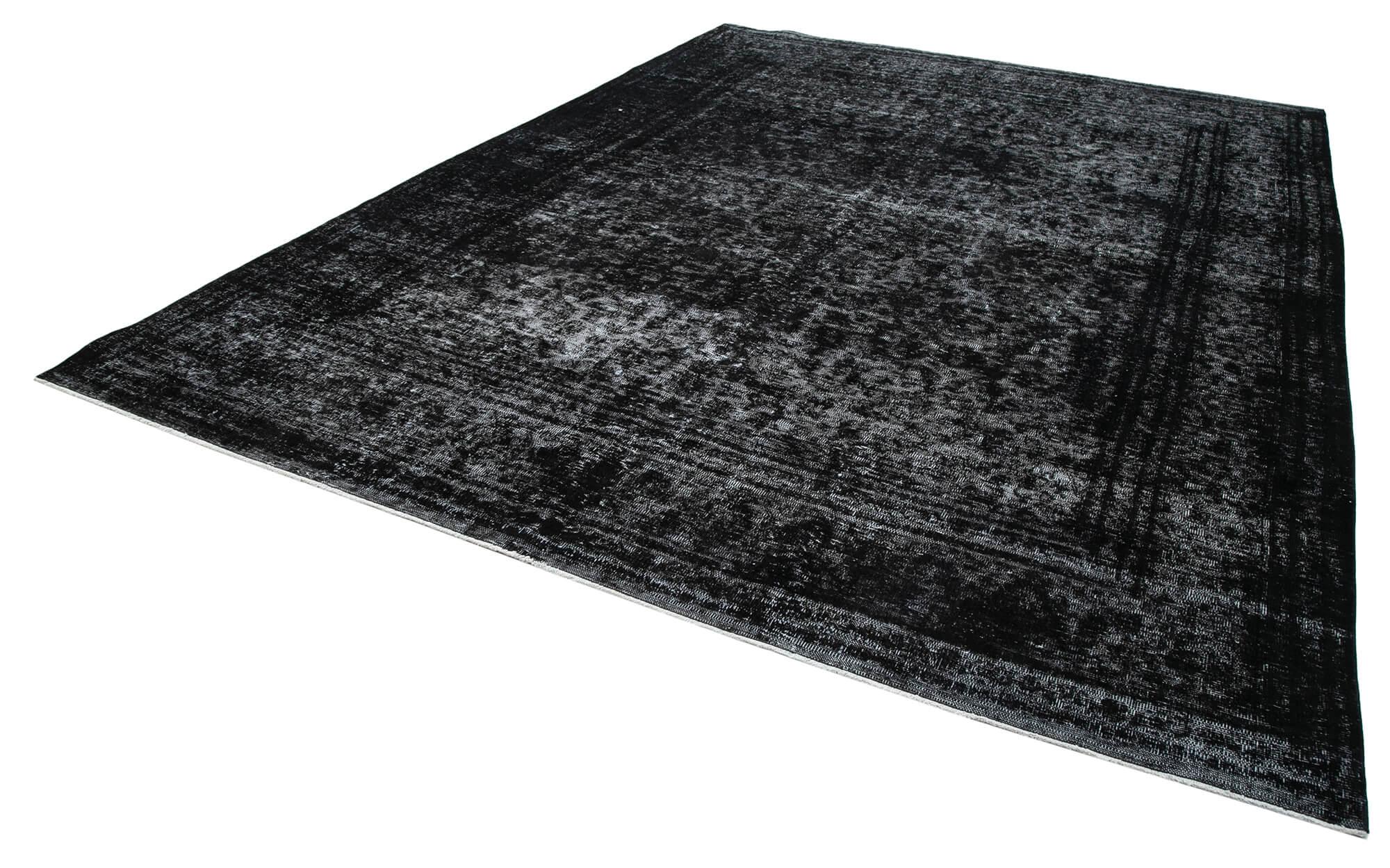 10 x 13 Black Overdyed Large Area Rug - 449