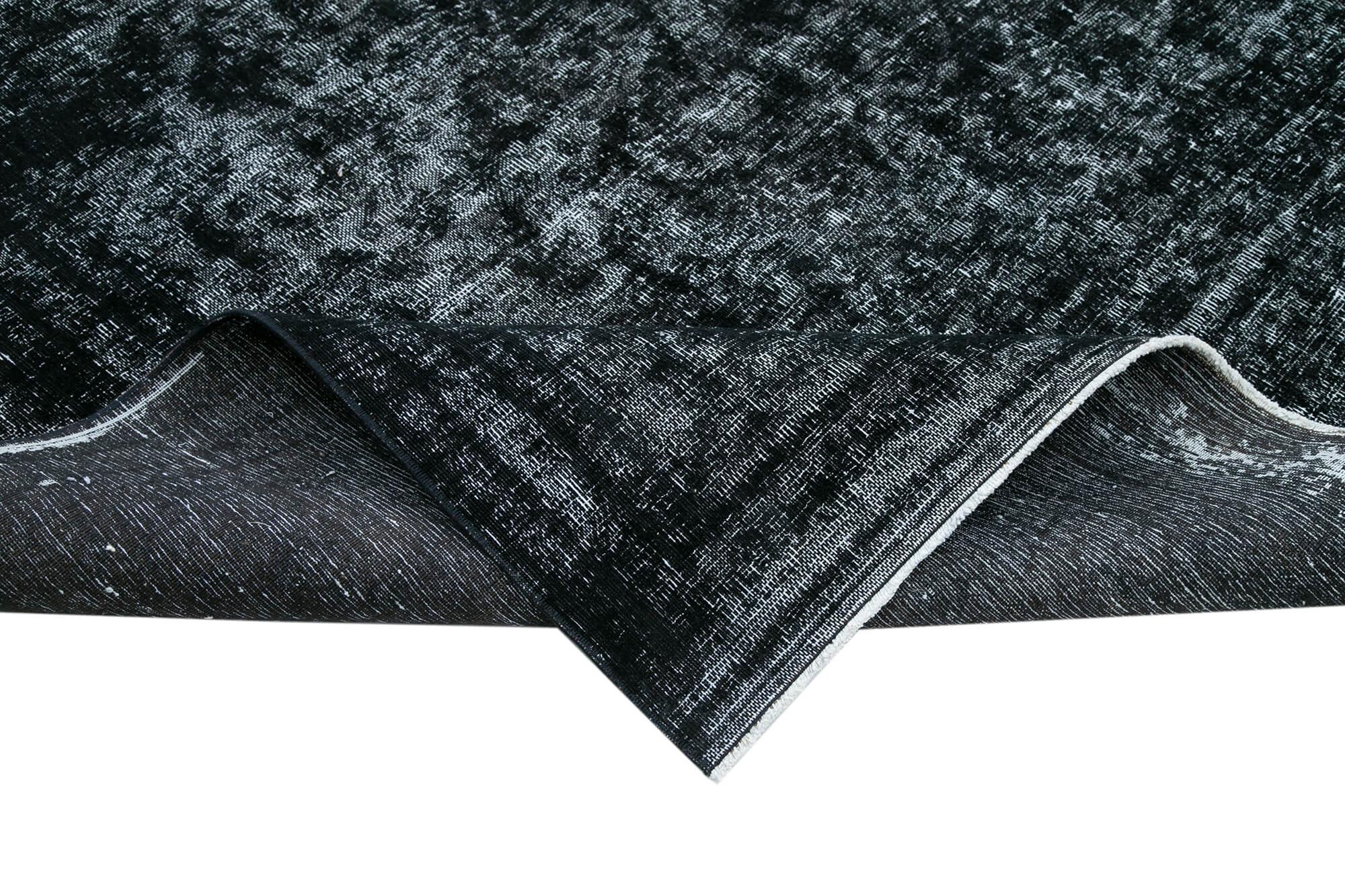 10 x 13 Black Overdyed Large Area Rug - 449