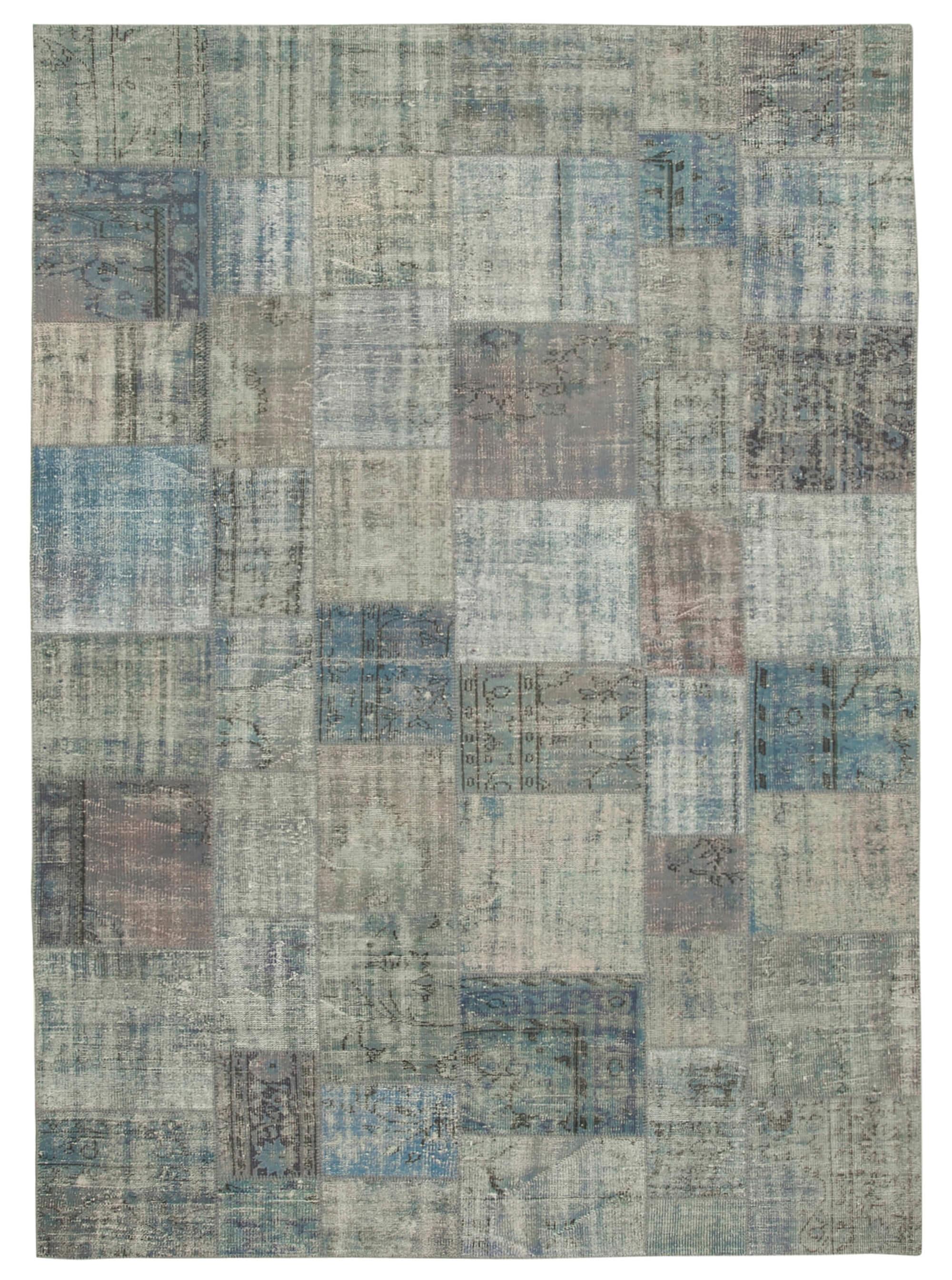 8 x 11 Blue Patchwork Rug- 1024