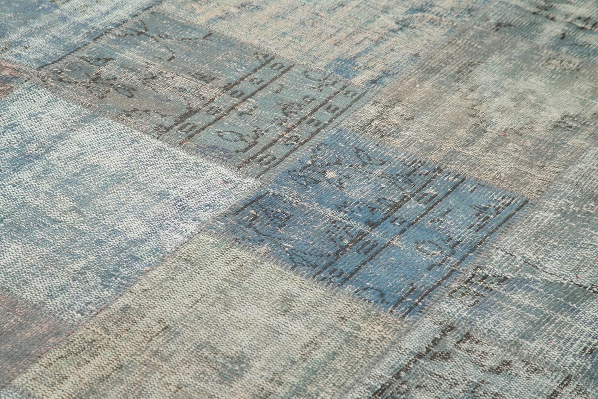 8 x 11 Blue Patchwork Rug- 1024