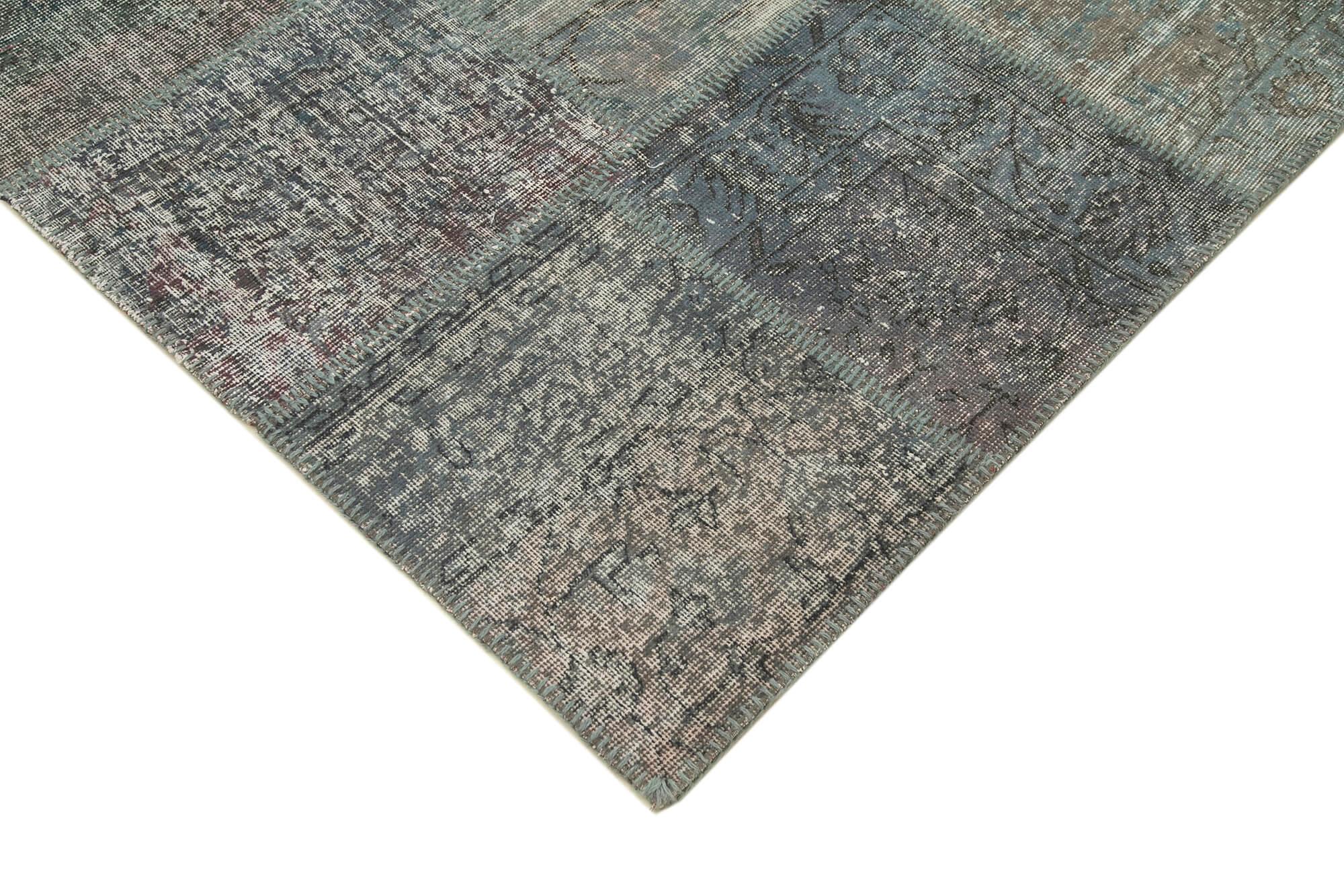 8 x 12 Blue Patchwork Rug- 1027