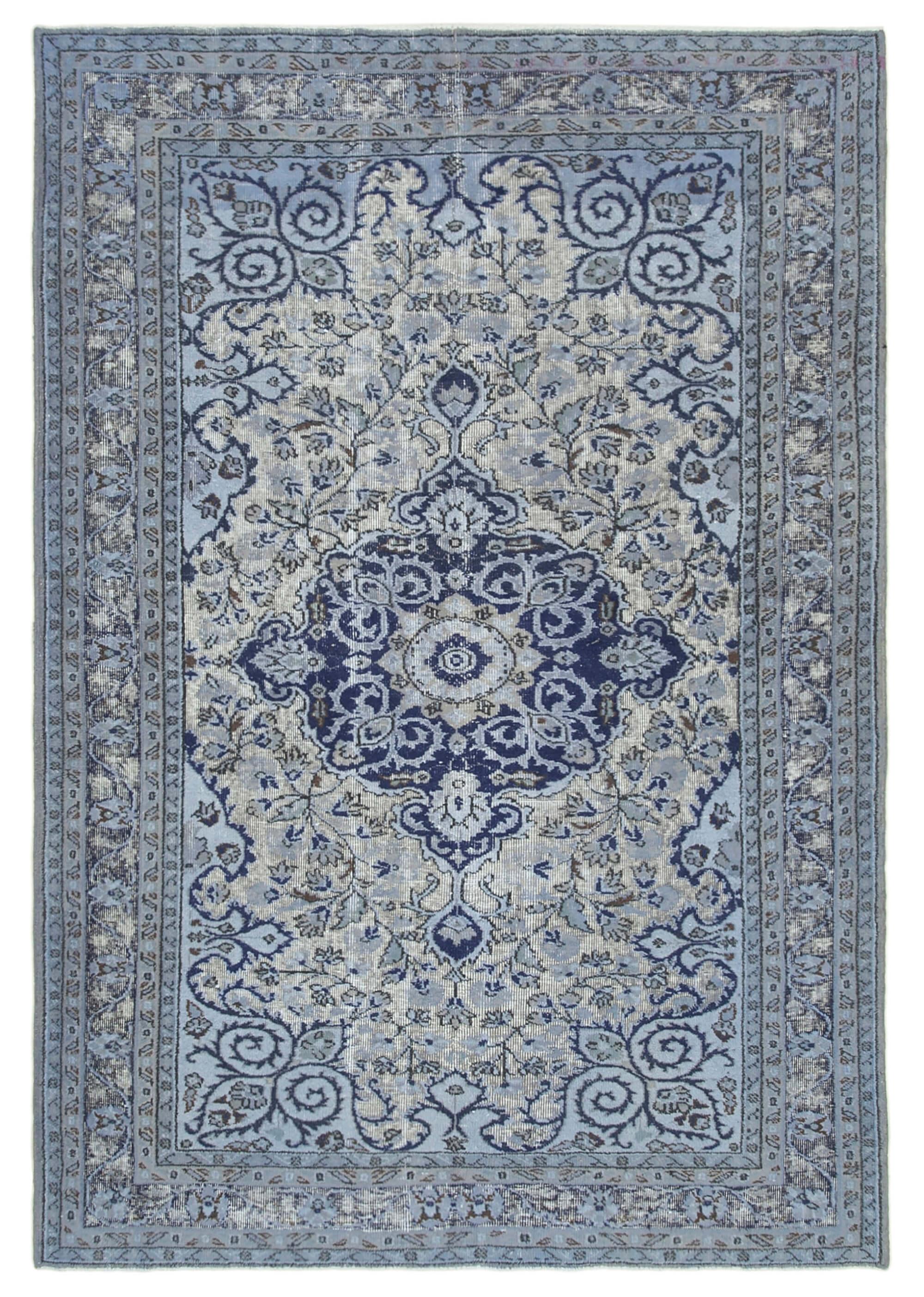 6 x 9 Blue Over Dyed Rug - 1043