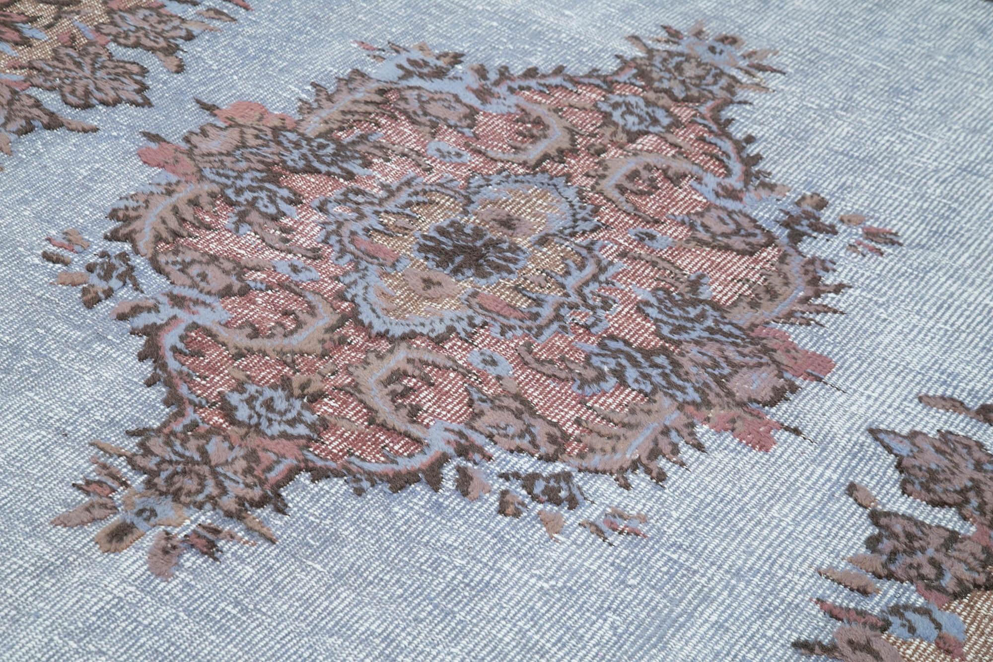 6 x 9 Blue Over Dyed Rug - 1047