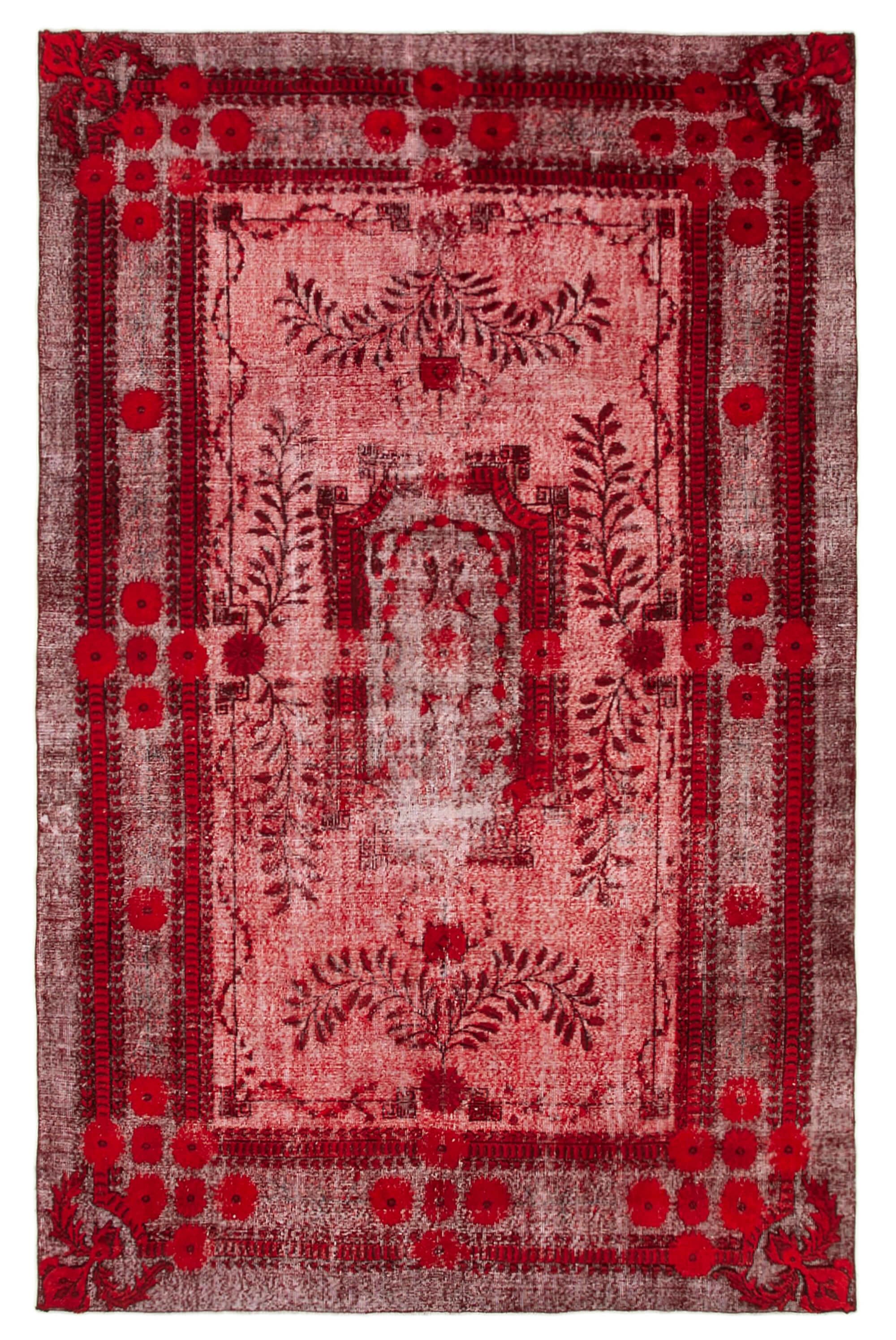 7 x 11 Red Over Dyed Rug - 1050