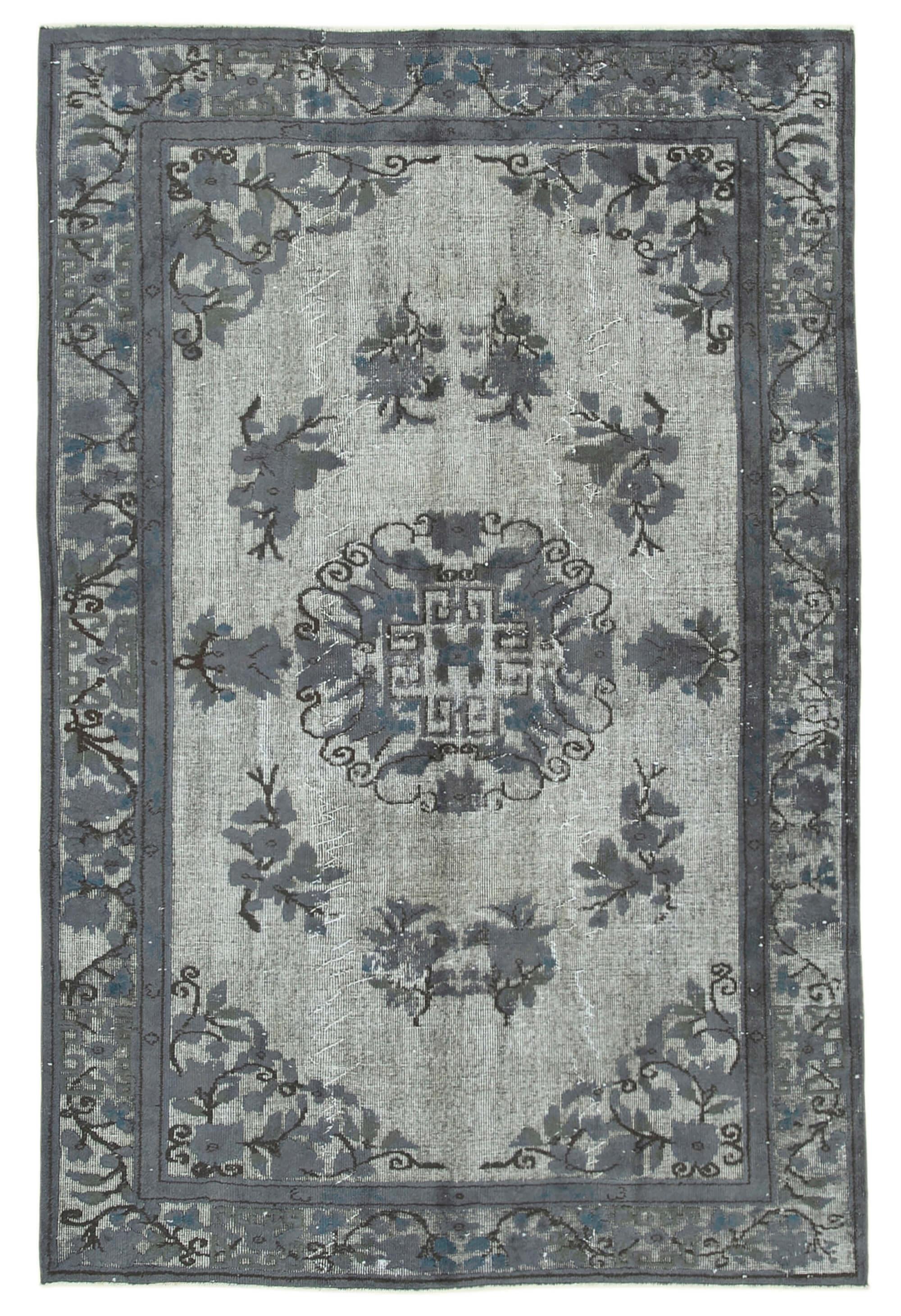 6 x 9 Grey Over Dyed Rug - 1057