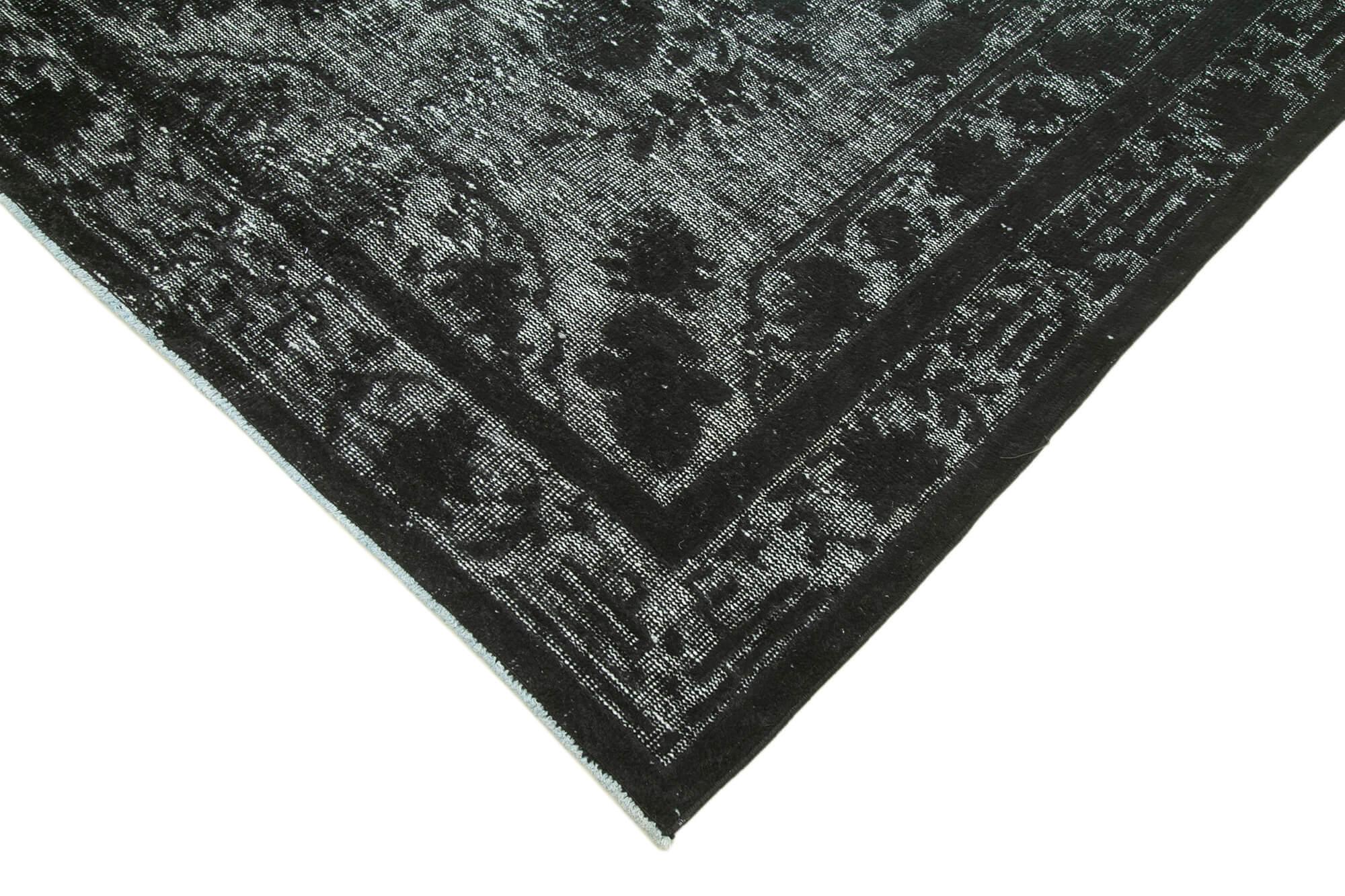 5 x 10 Black Over Dyed Rug - 1058