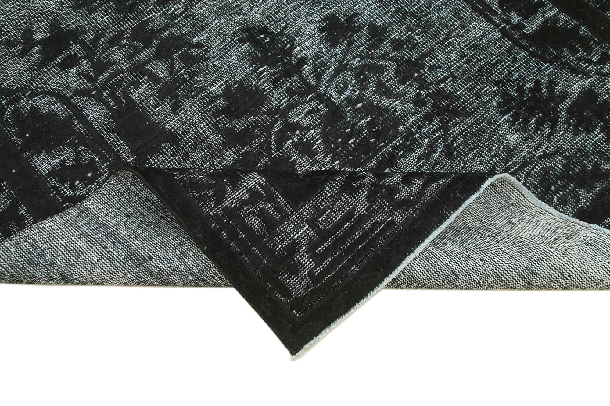 5 x 10 Black Over Dyed Rug - 1058