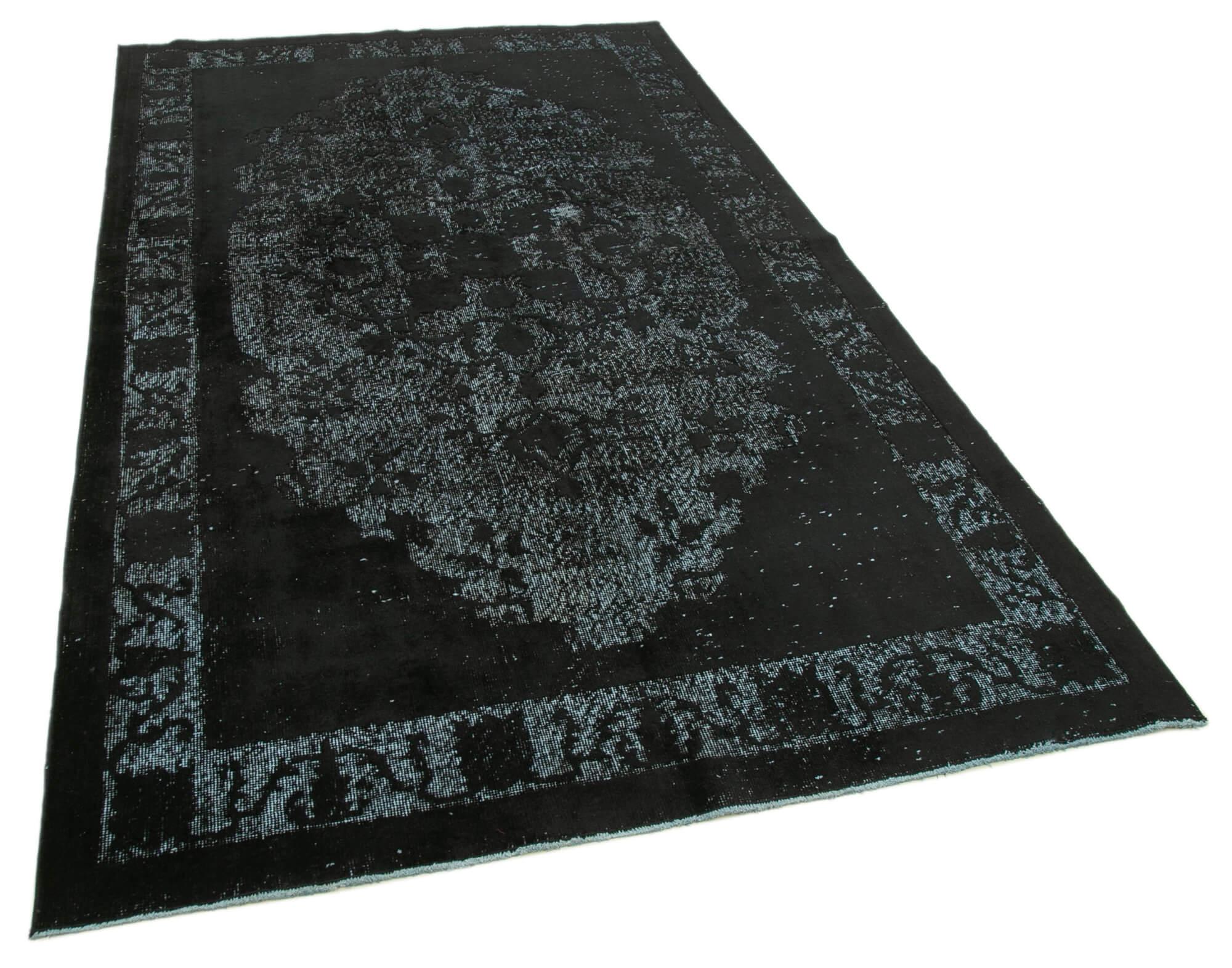 5 x 9 Black Over Dyed Rug - 1064