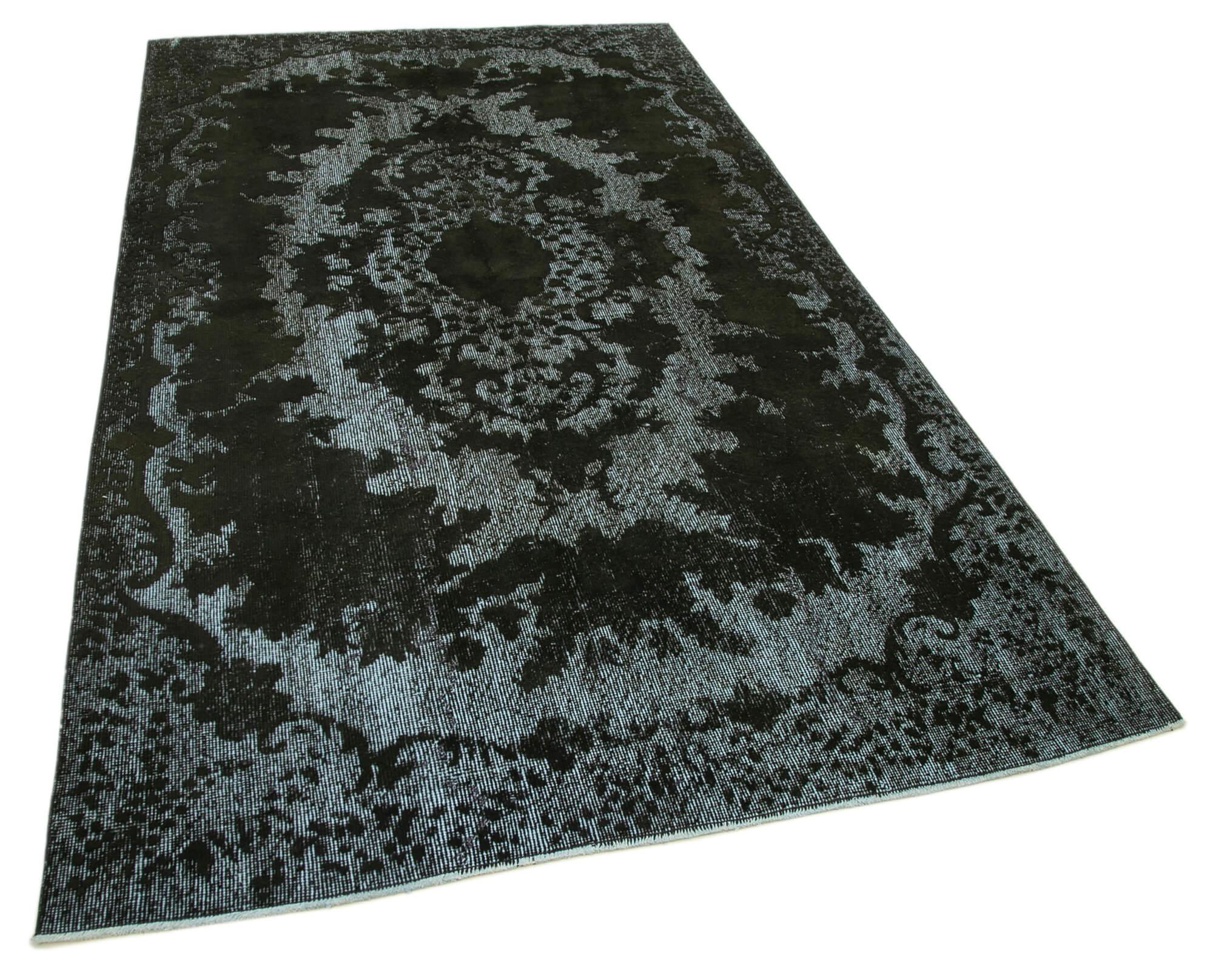 5 x 9 Black Over Dyed Rug - 1065