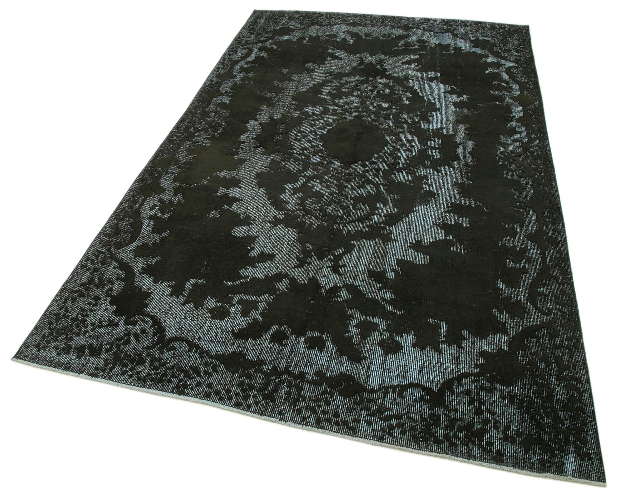 5 x 9 Black Over Dyed Rug - 1065