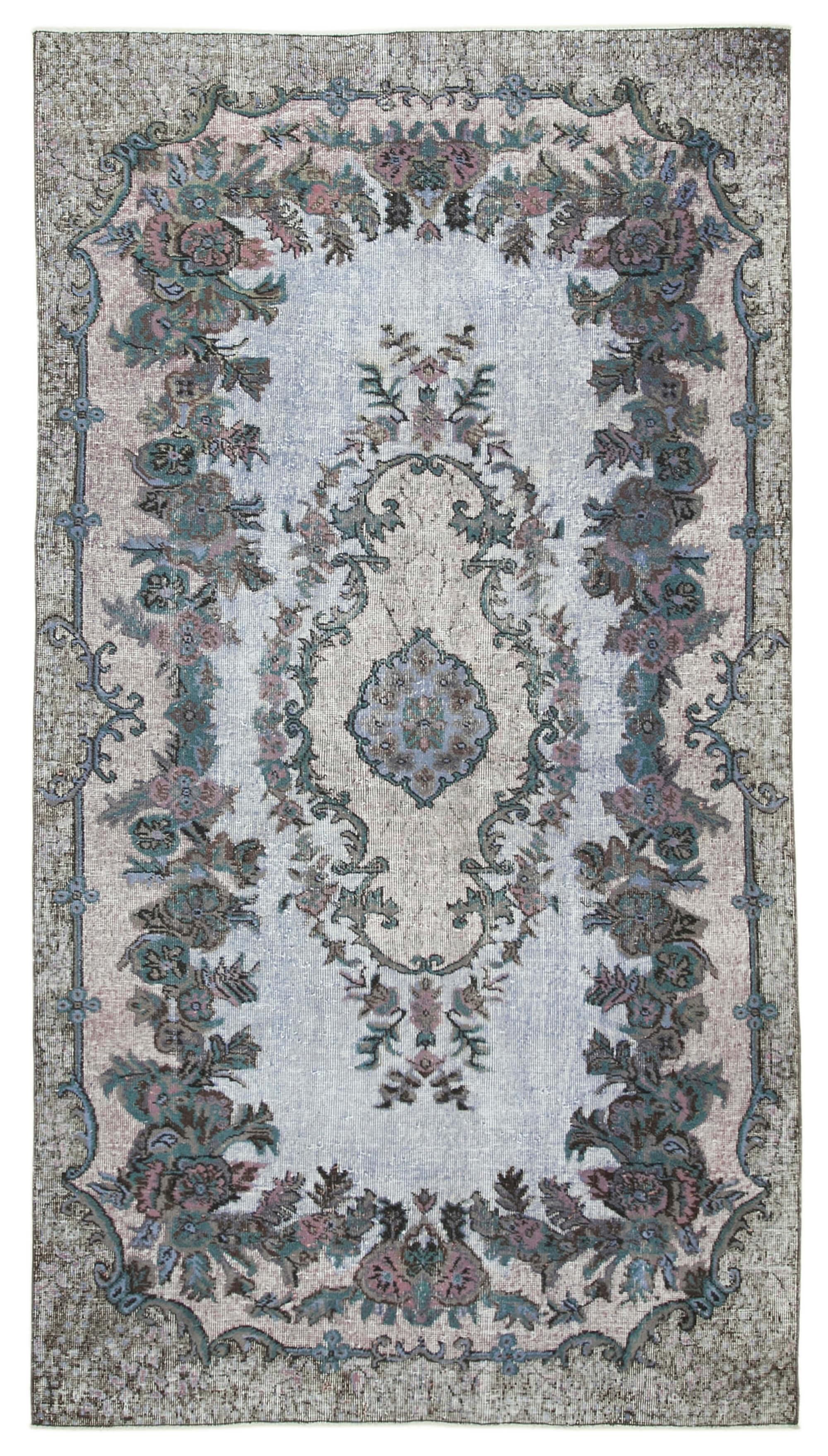 5 x 10 Grey Over Dyed Rug - 1067