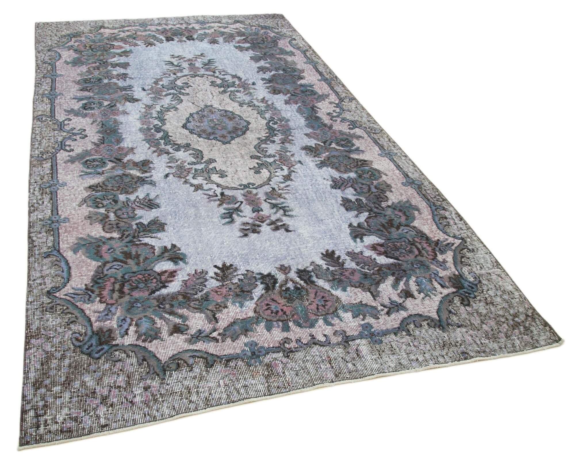 5 x 10 Grey Over Dyed Rug - 1067