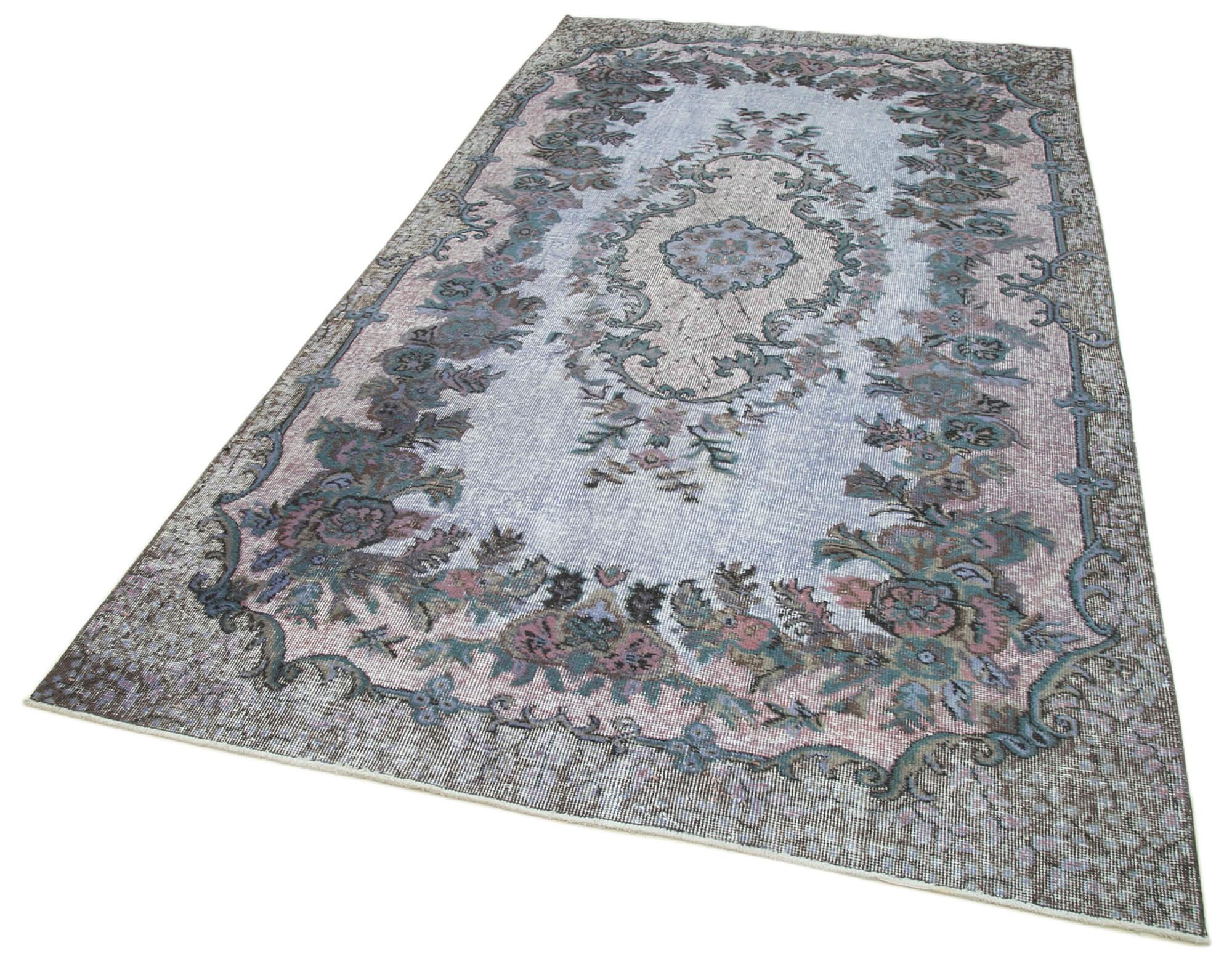 5 x 10 Grey Over Dyed Rug - 1067