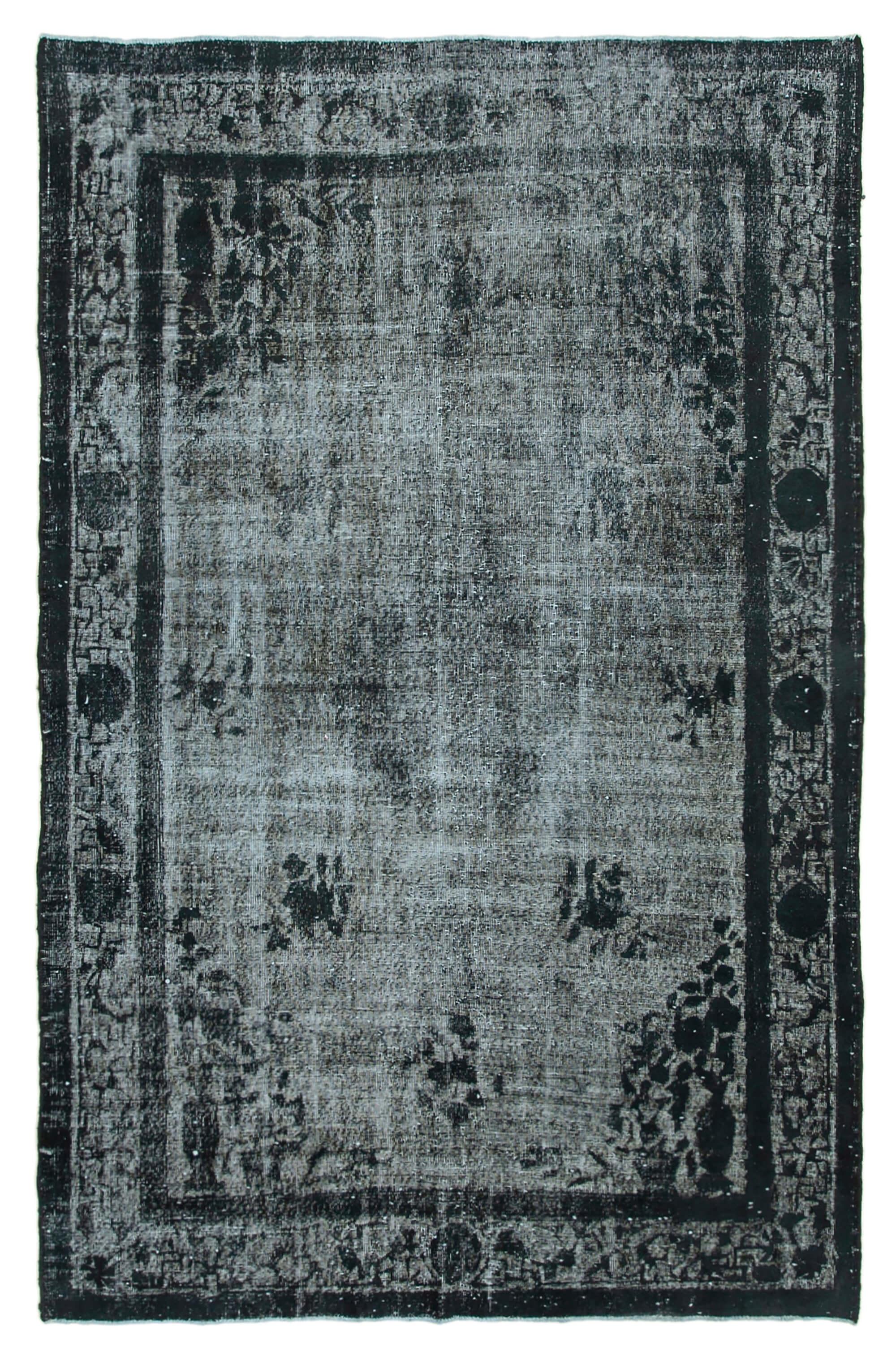 7 x 11 Black Over Dyed Rug - 1069