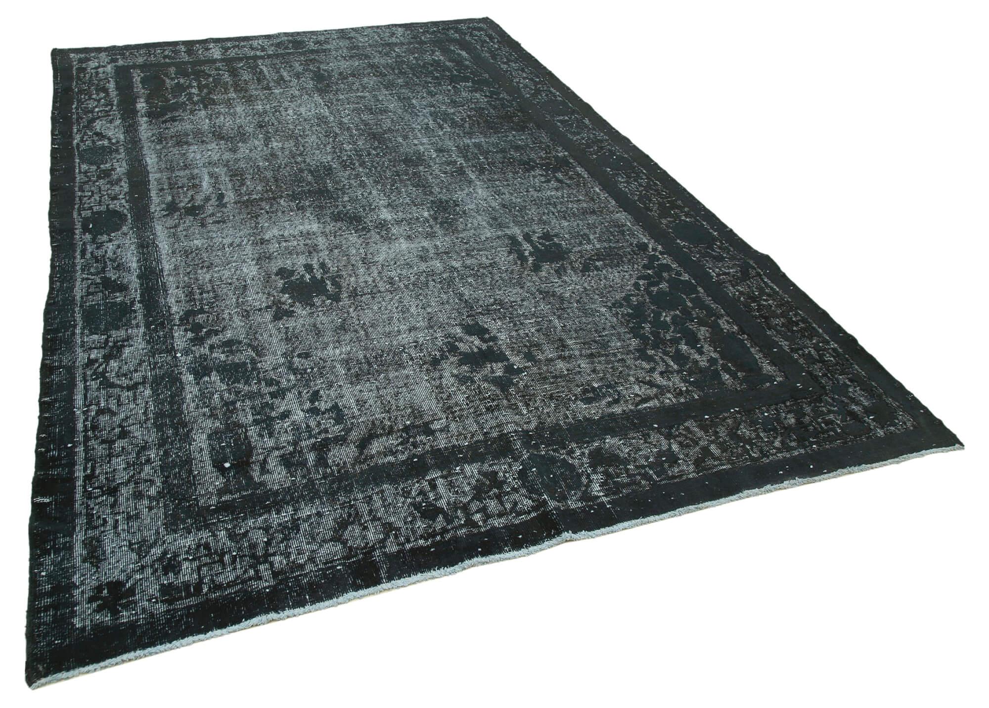 7 x 11 Black Over Dyed Rug - 1069