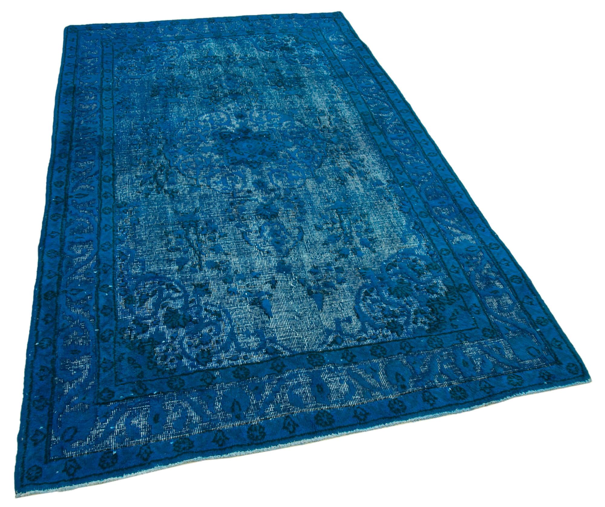 5 x 8 Blue Over Dyed Rug - 1073