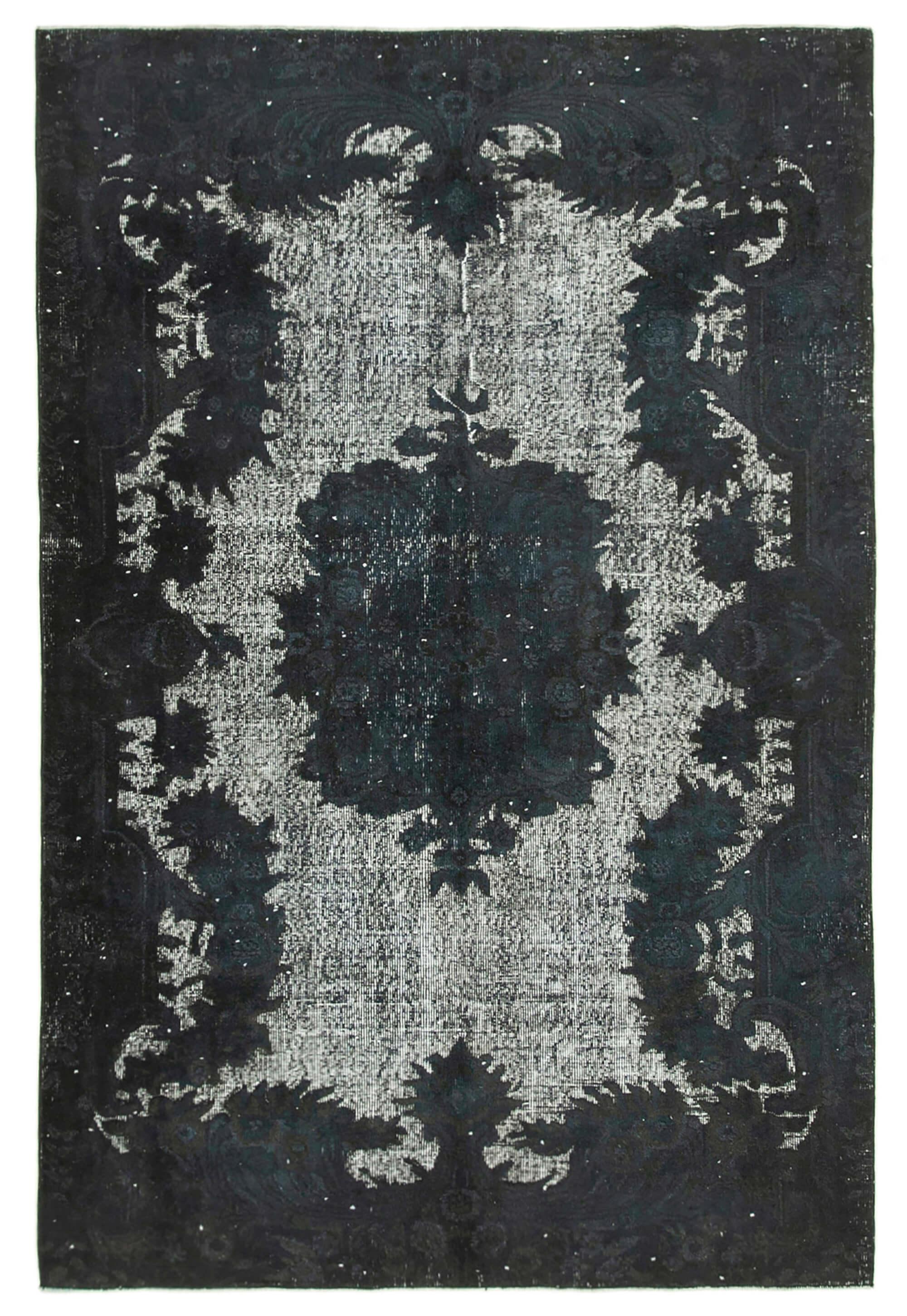 6 x 9 Black Over Dyed Rug - 1075