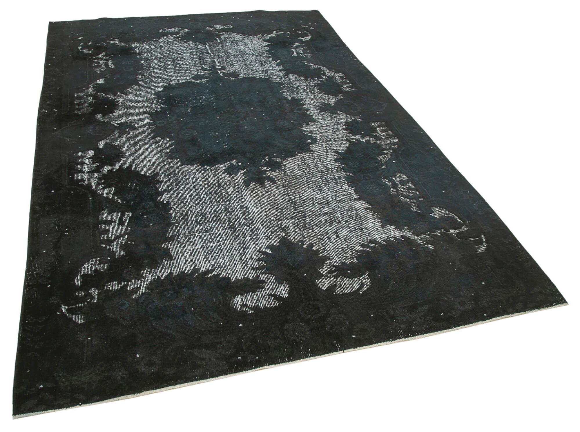 6 x 9 Black Over Dyed Rug - 1075