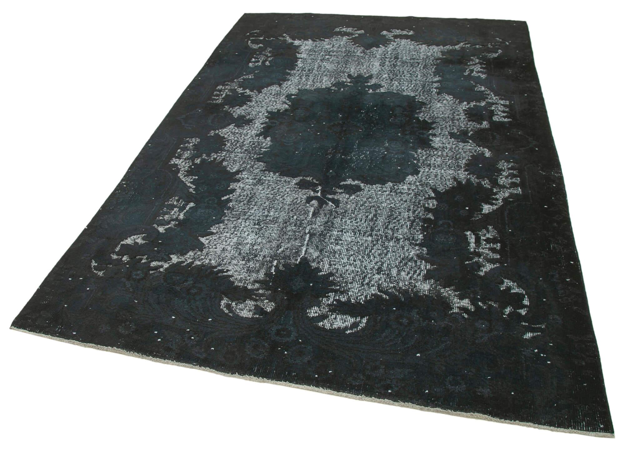 6 x 9 Black Over Dyed Rug - 1075