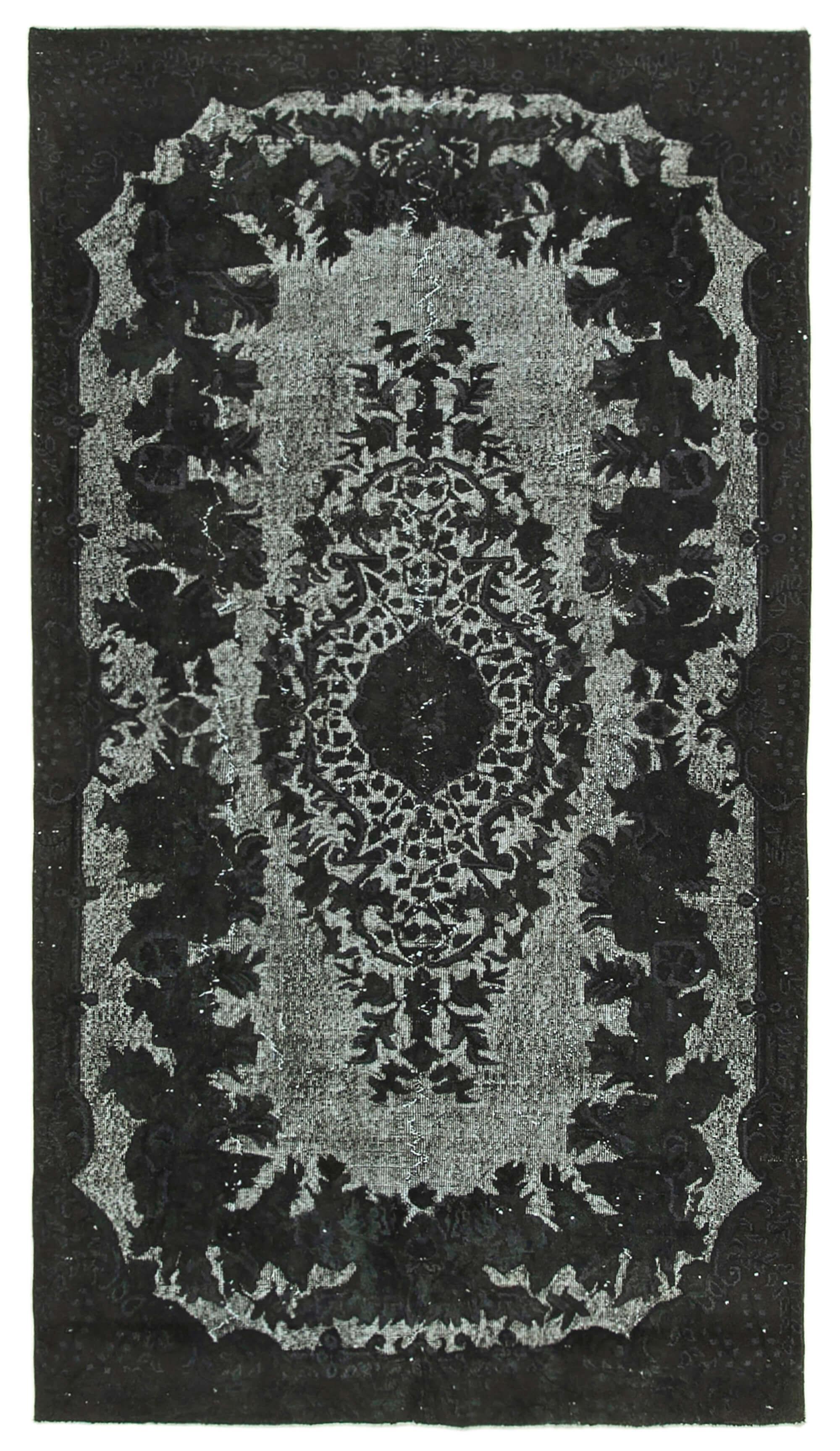 5 x 10 Black Over Dyed Rug - 1076