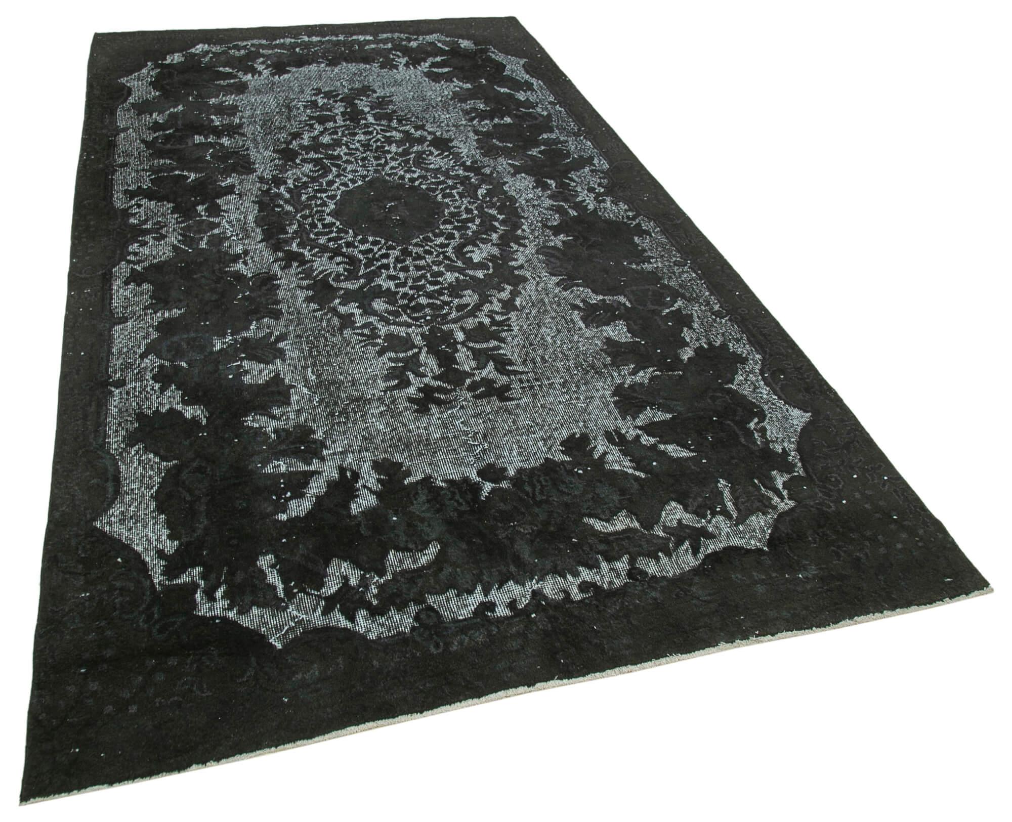 5 x 10 Black Over Dyed Rug - 1076