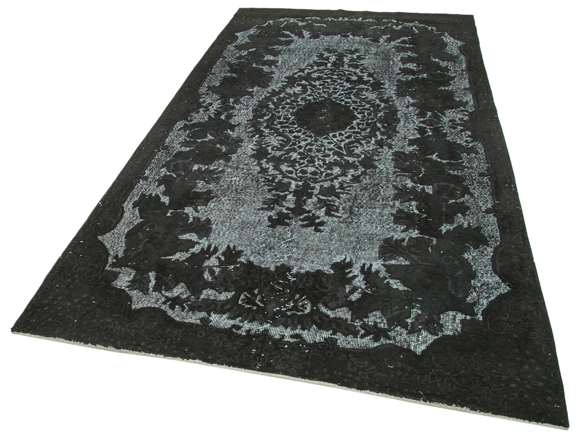 5 x 10 Black Over Dyed Rug - 1076