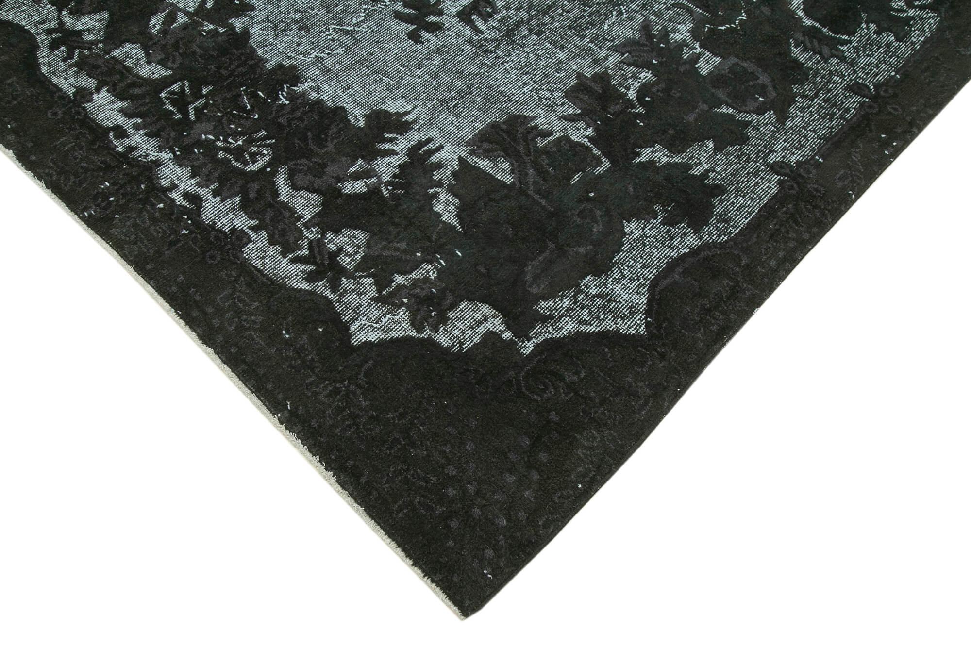 5 x 10 Black Over Dyed Rug - 1076