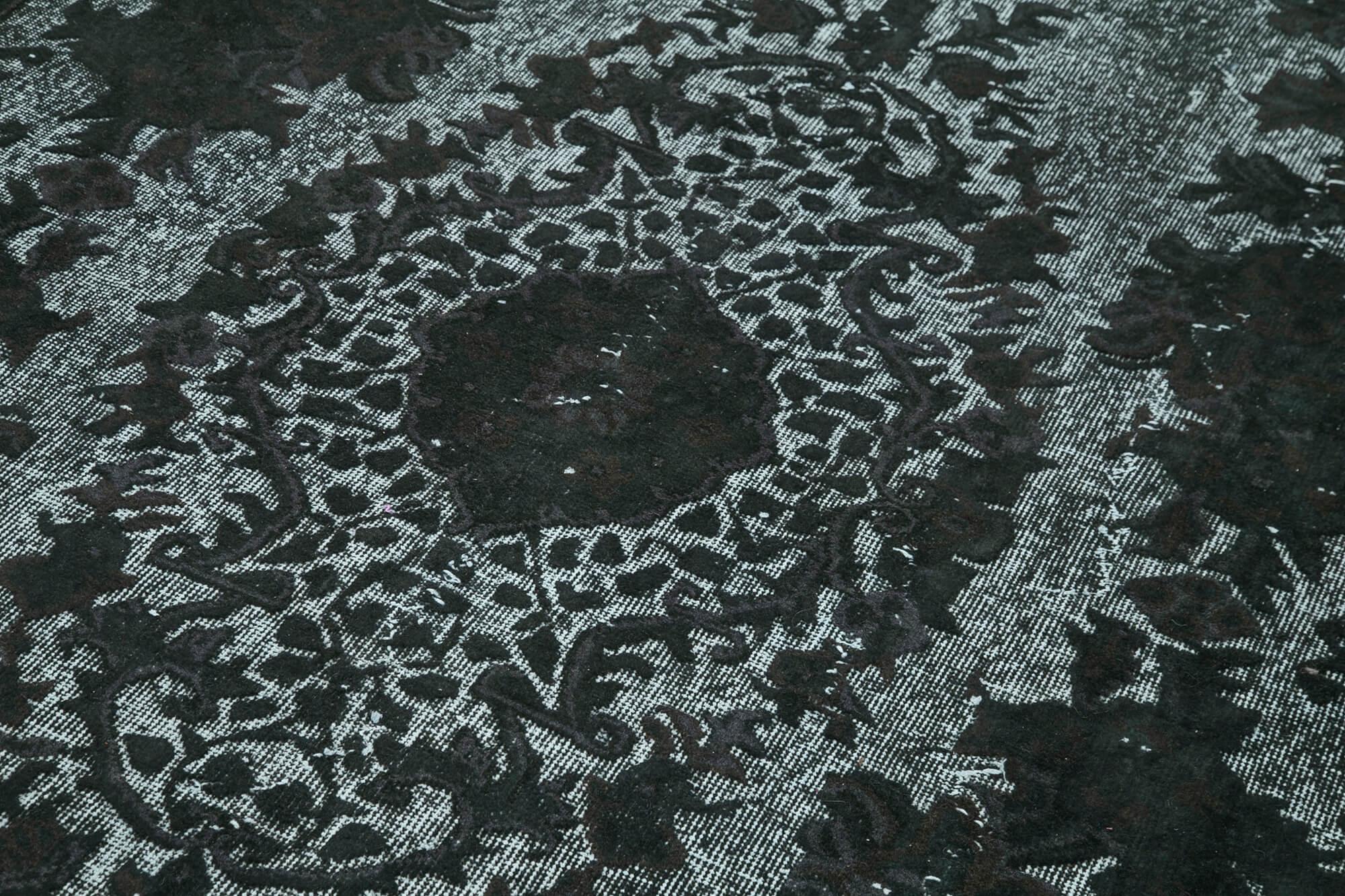 5 x 10 Black Over Dyed Rug - 1076