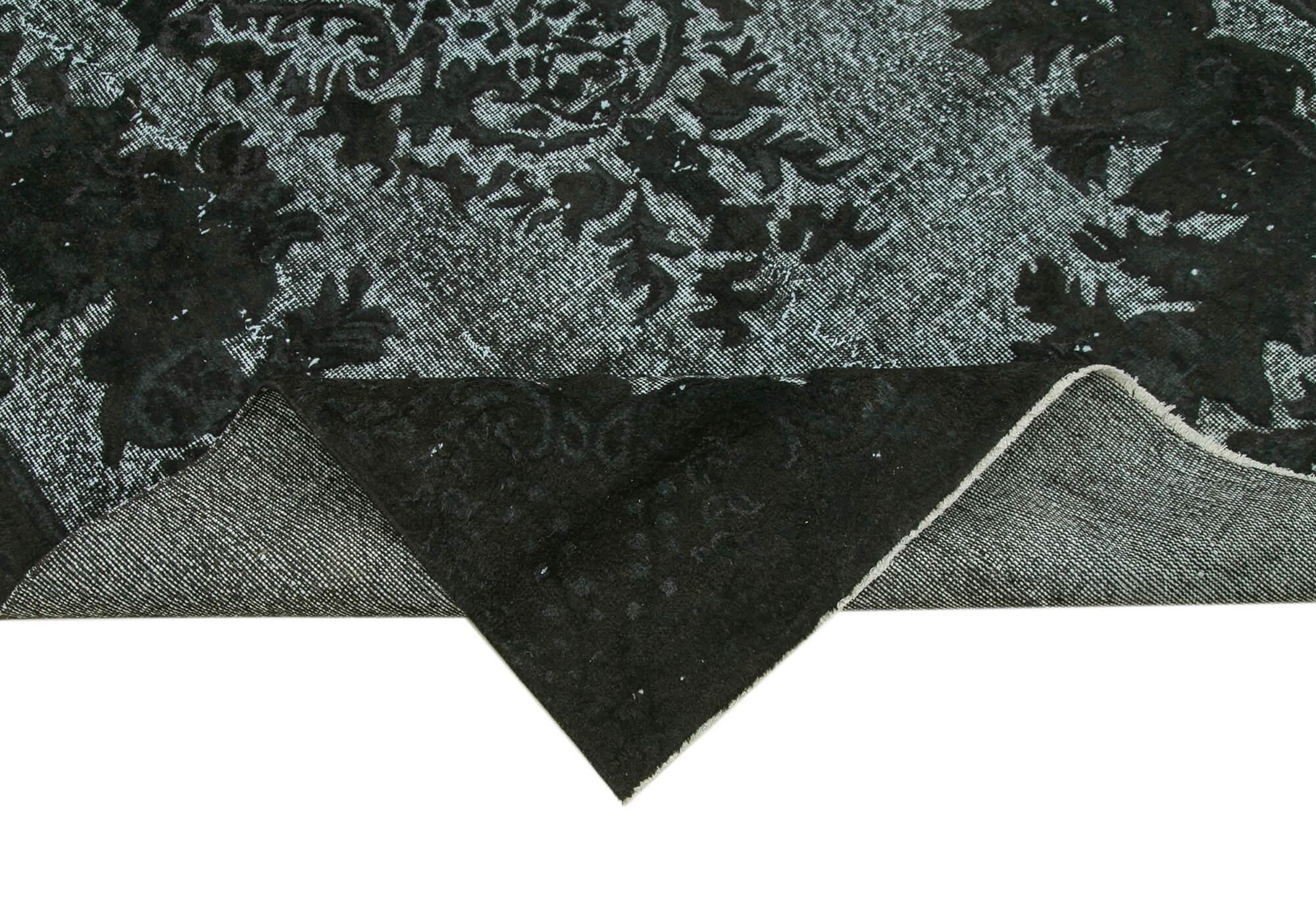 5 x 10 Black Over Dyed Rug - 1076