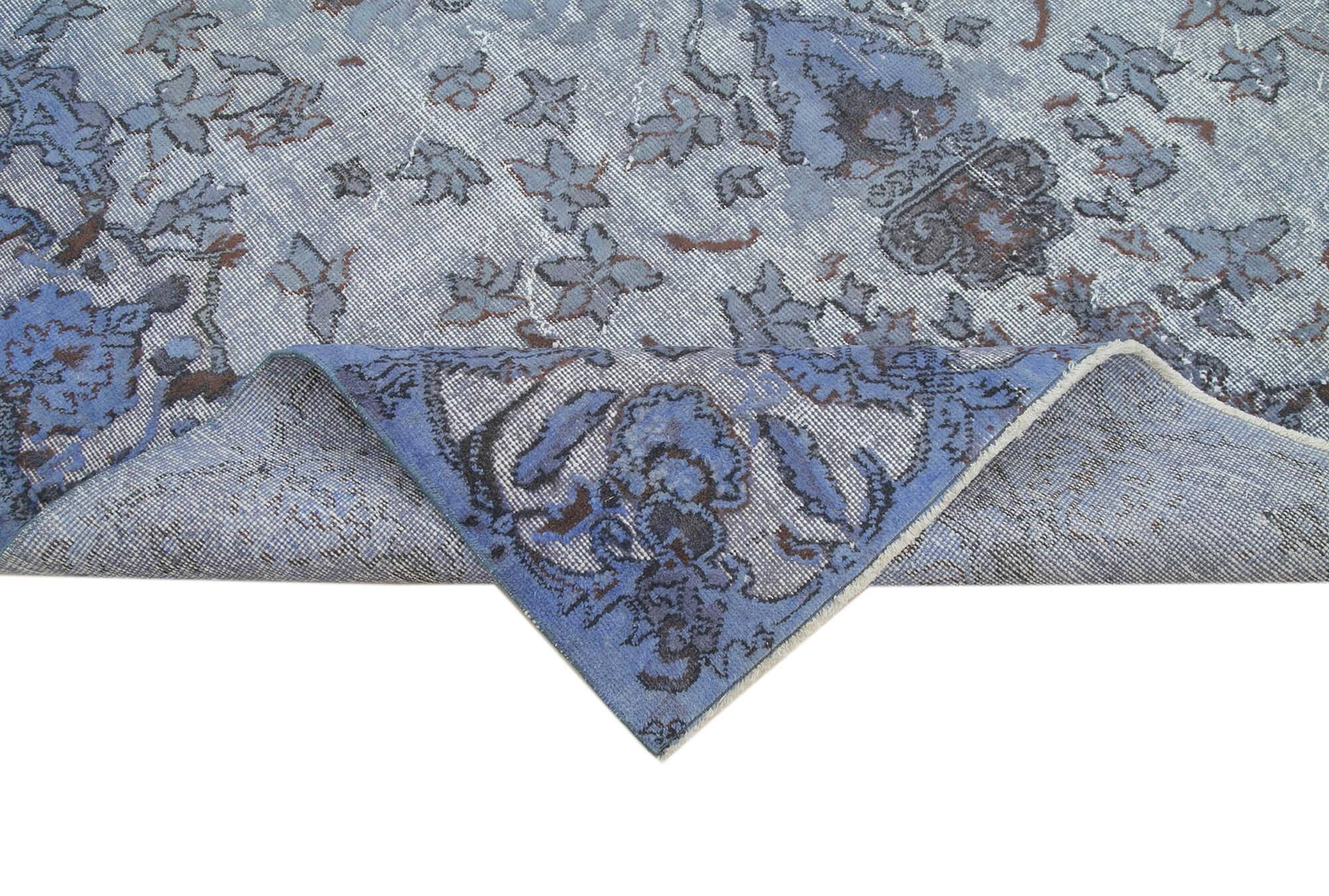 6 x 10 Blue Over Dyed Rug - 1077