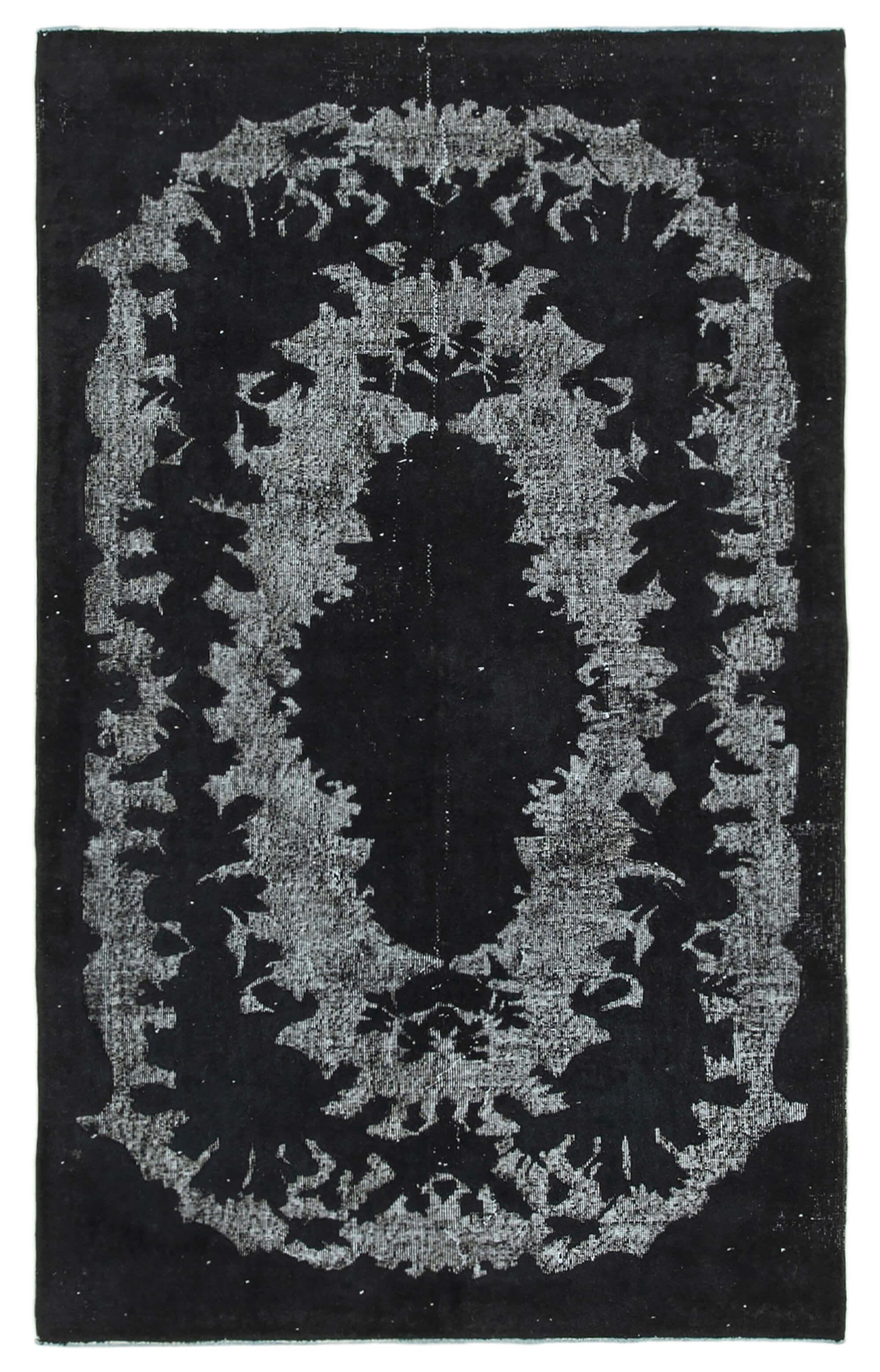 6 x 9 Black Over Dyed Rug - 1079