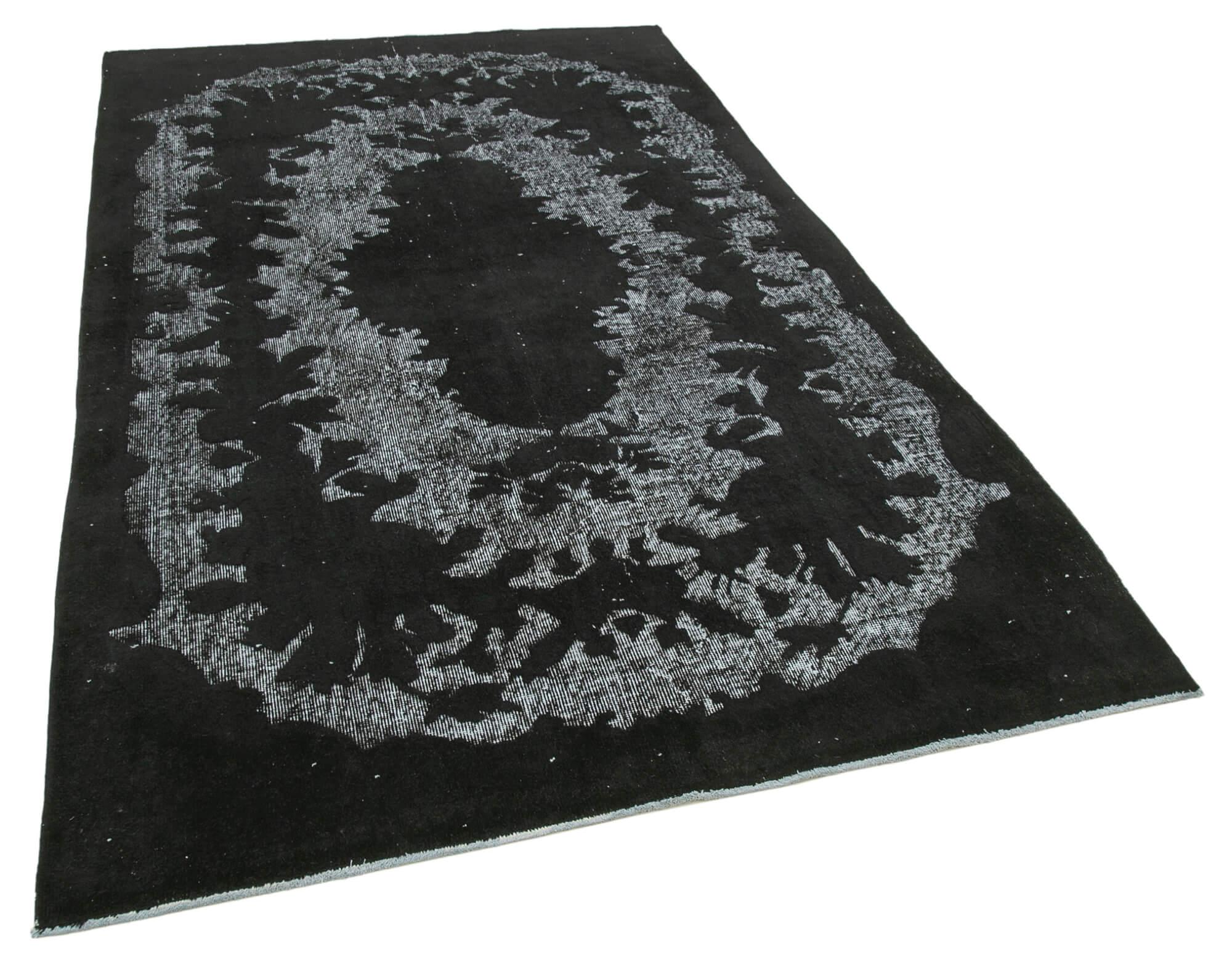 6 x 9 Black Over Dyed Rug - 1079