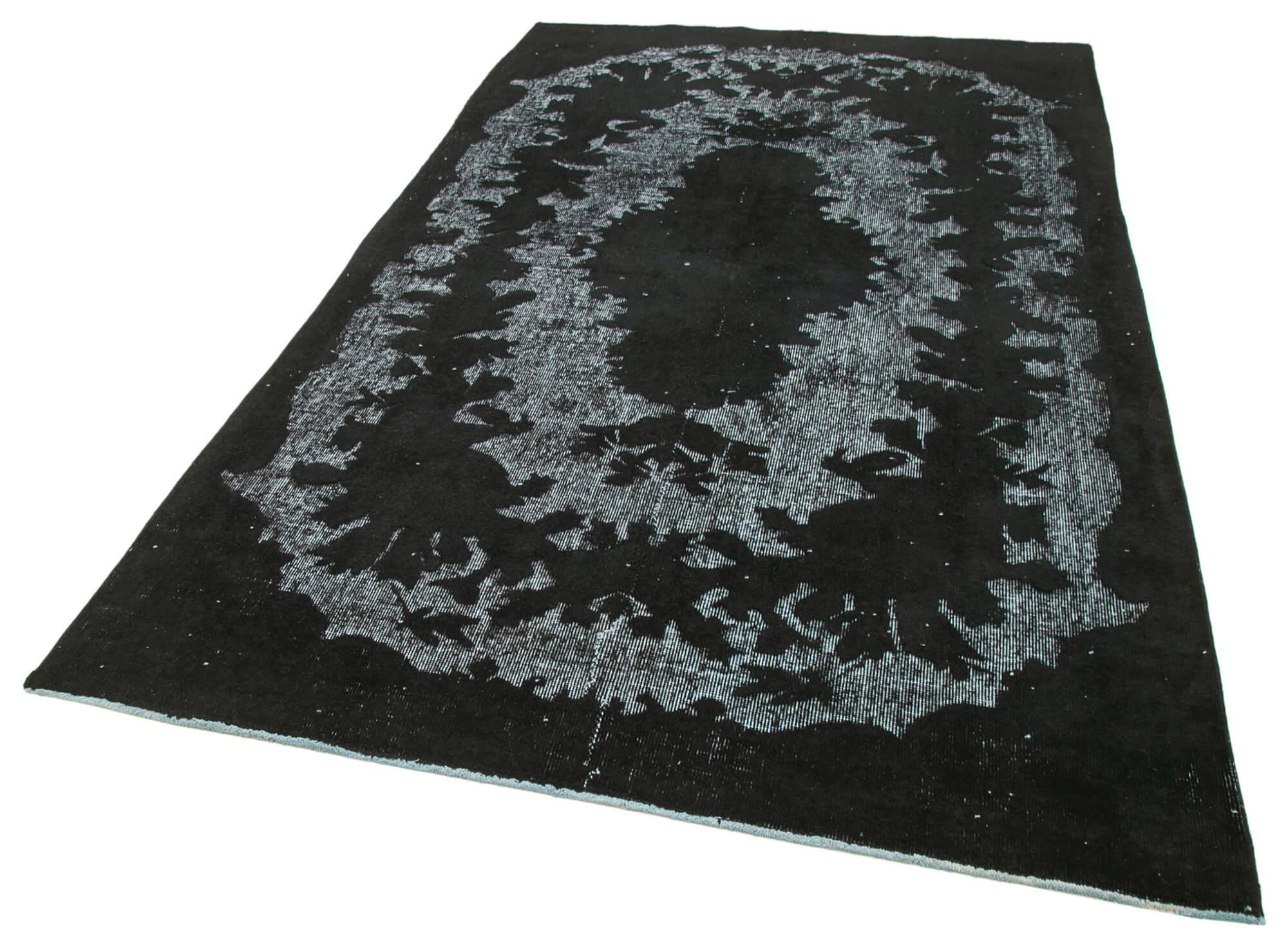 6 x 9 Black Over Dyed Rug - 1079